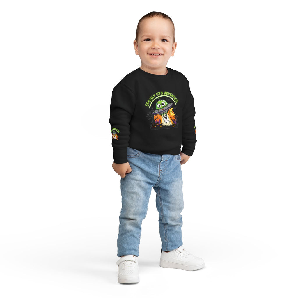 Spooky Alien Adventure Toddler Sweatshirt | Halloween Costume, Kids' Sweatshirt, Fun Apparel, Trick or Treat, Toddler Outfit