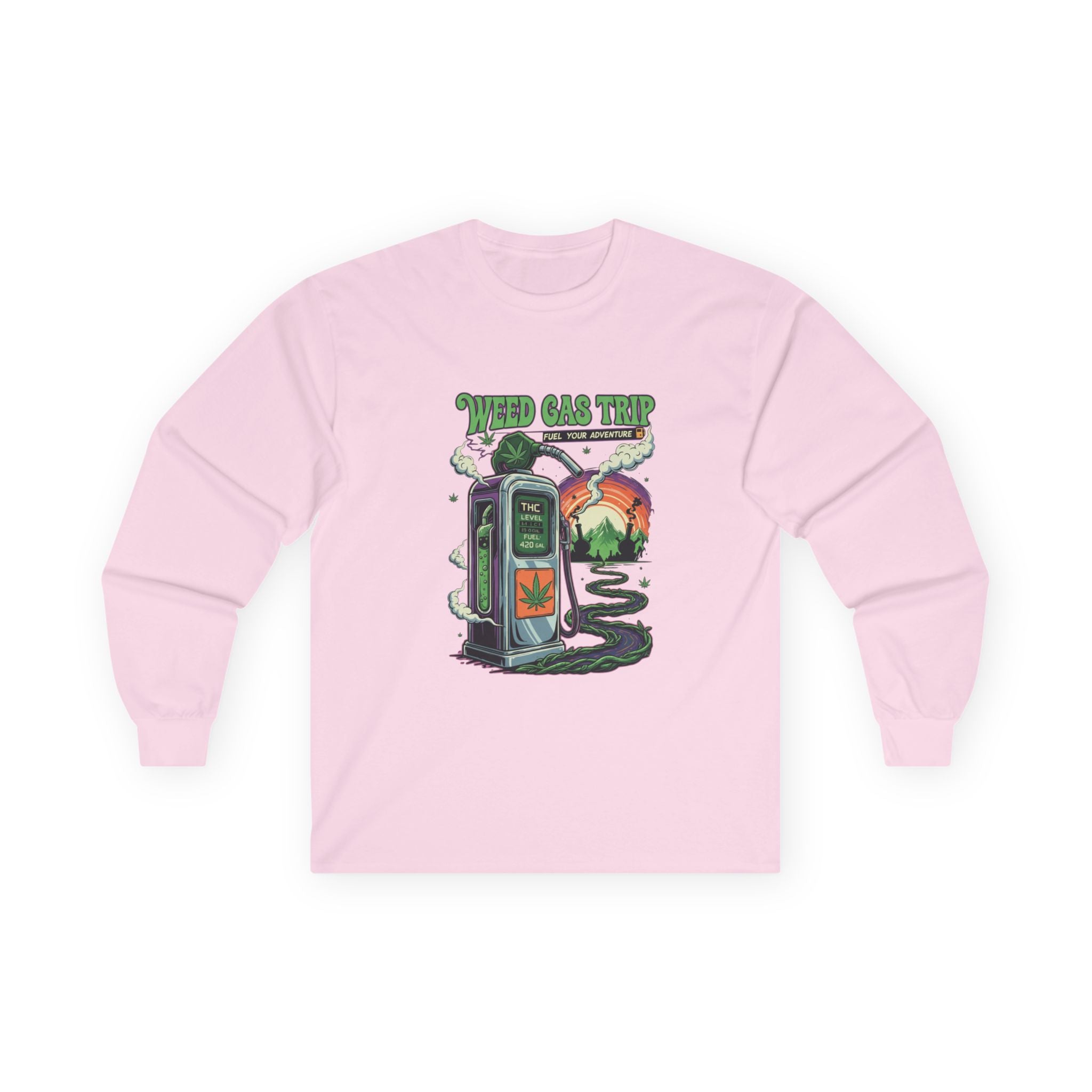 Long Sleeve Tee - Weed Gas Trip Design