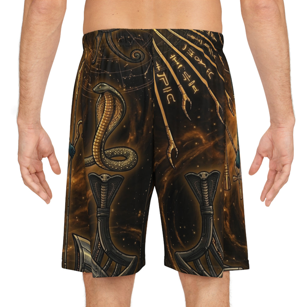 Thoth Frequency Basketball Shorts — AOP
