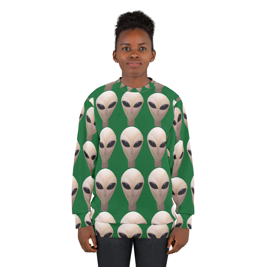 Alien Face Sweatshirt — Retro  Graphic Crewneck