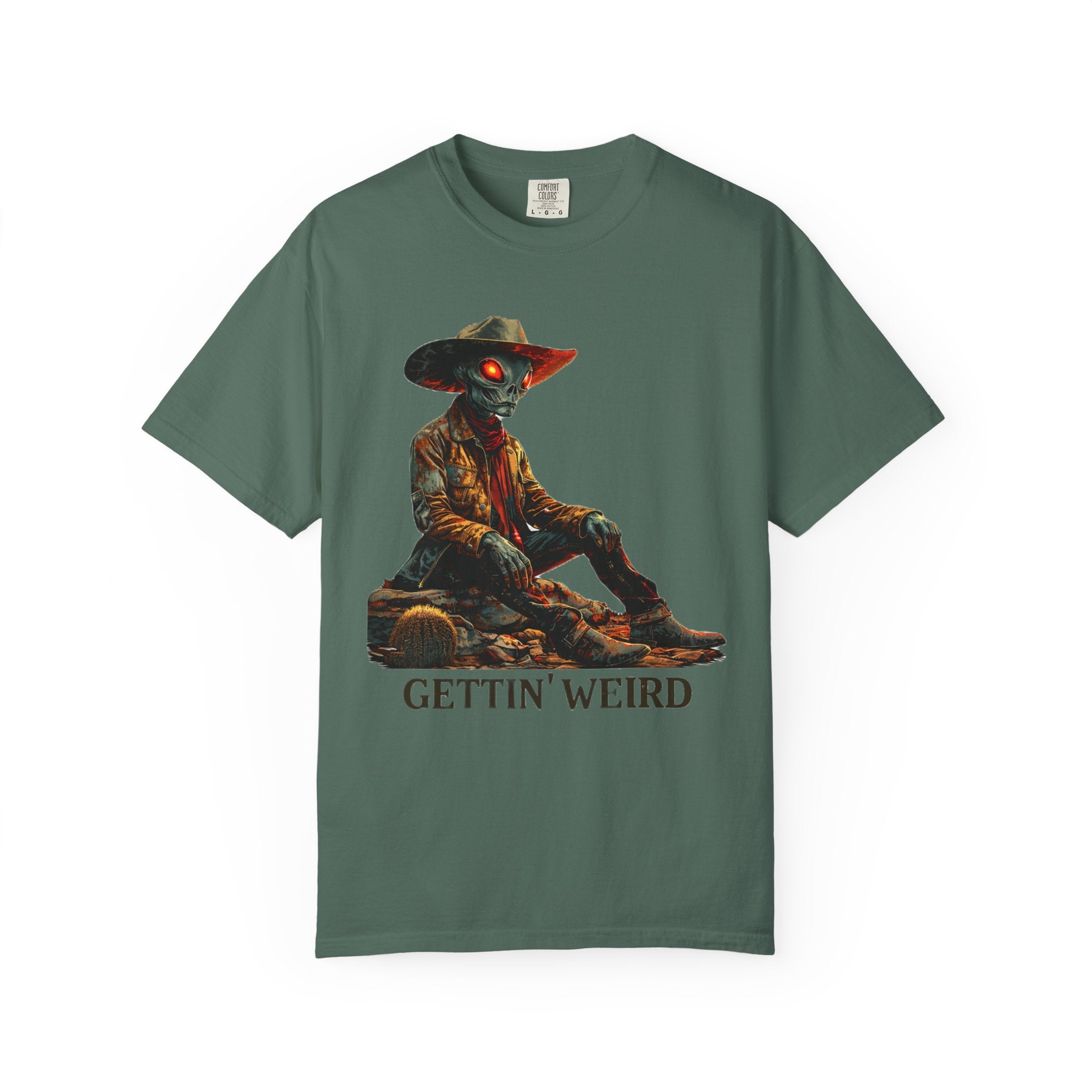Gettin’ Weird Alien Cowboy Tee – Vintage Western Graphic Shirt
