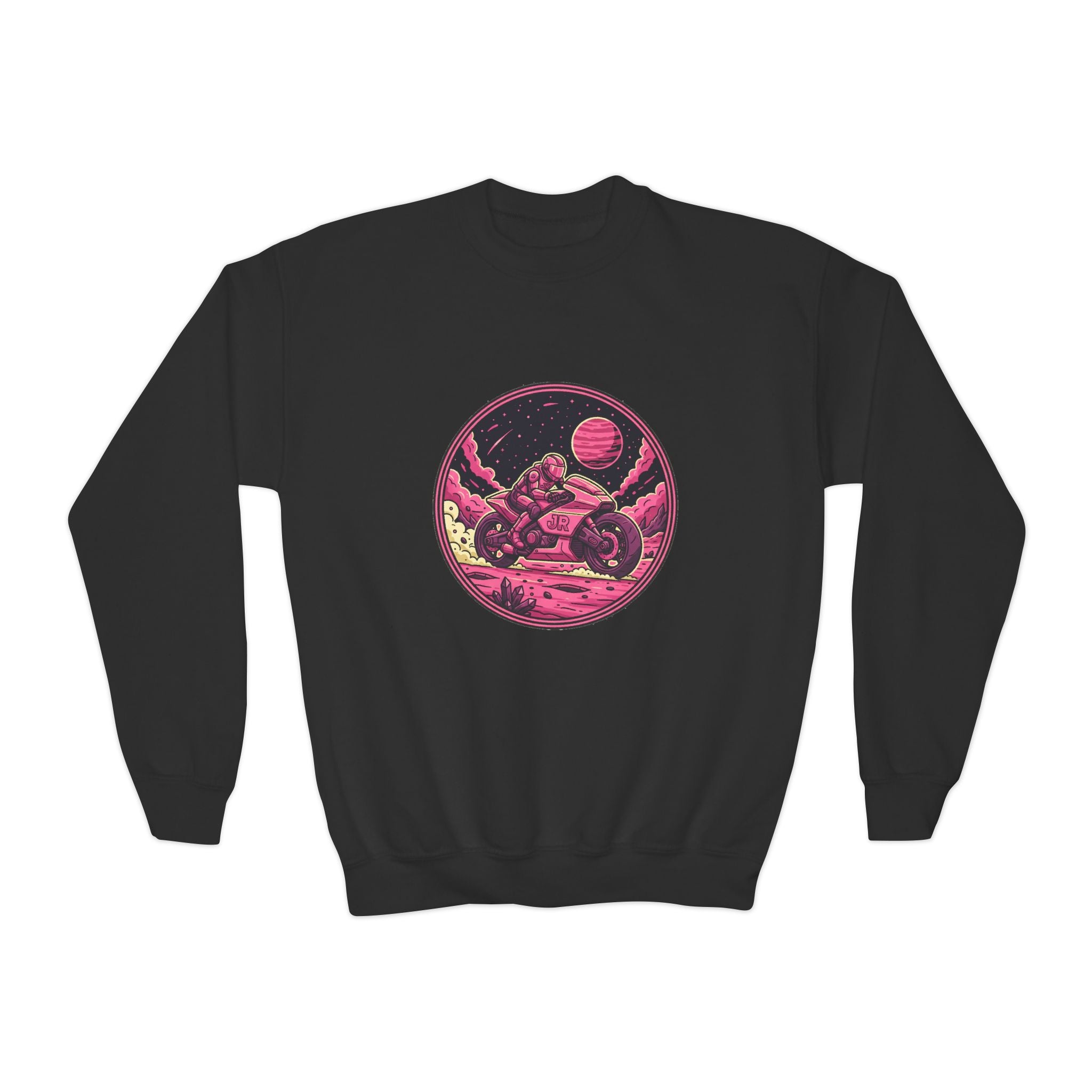 Cosmic Adventure Youth Crewneck Sweatshirt | Perfect for Teens, Outer Space Lovers, Birthday Gift, Casual Wear, Cozy Comfort