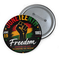Freedom Fist Pin Button — Black Power Activist Pride Badge