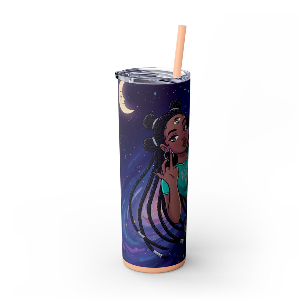 Astro Babe Skinny Tumbler — 20oz Cosmic Straw Cup