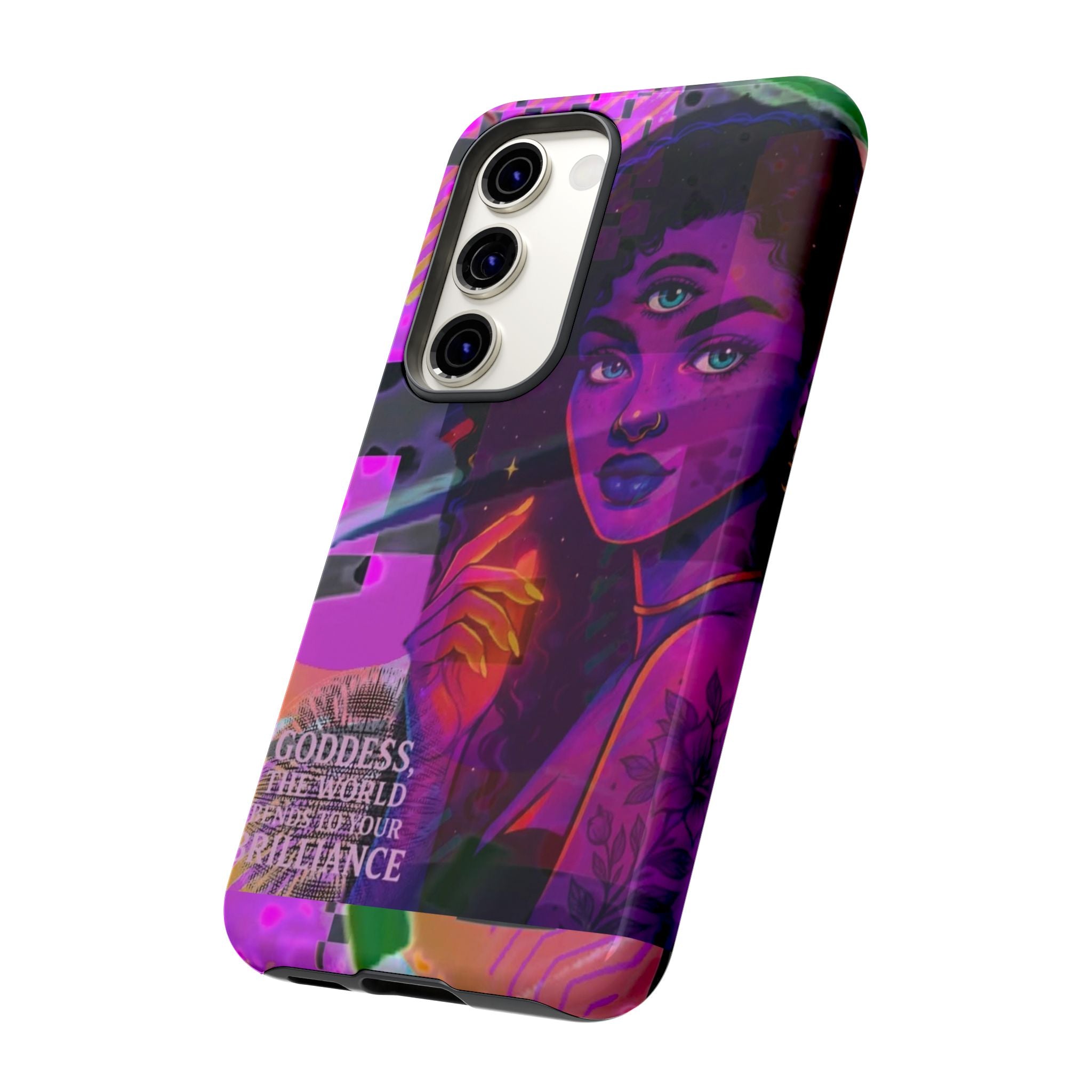Third-Eye Goddess Phone Case — Neon Psychic Art iPhone Cover
