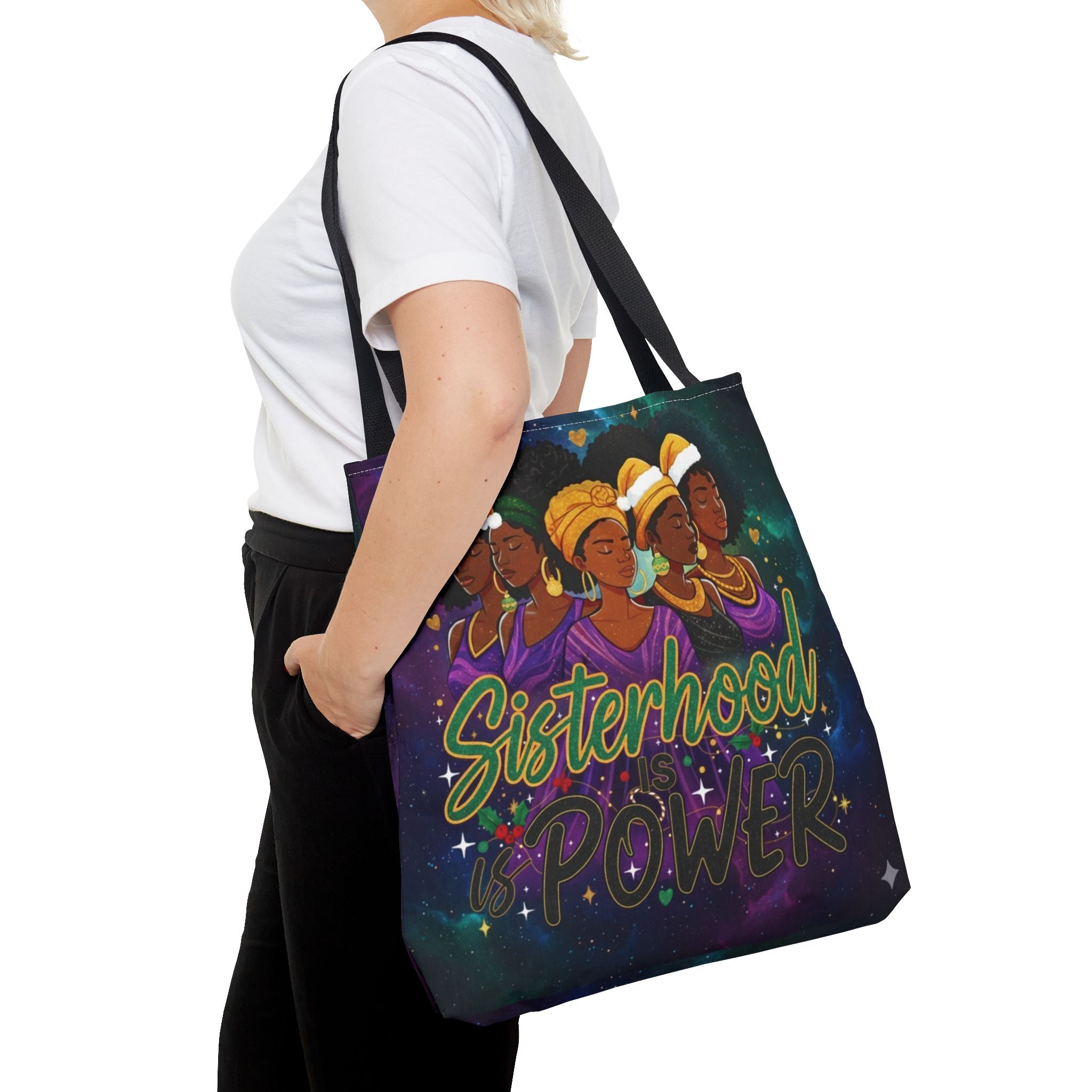 Sisterhood Power Tote Bag – Afrocentric Women Unity Canvas Tote