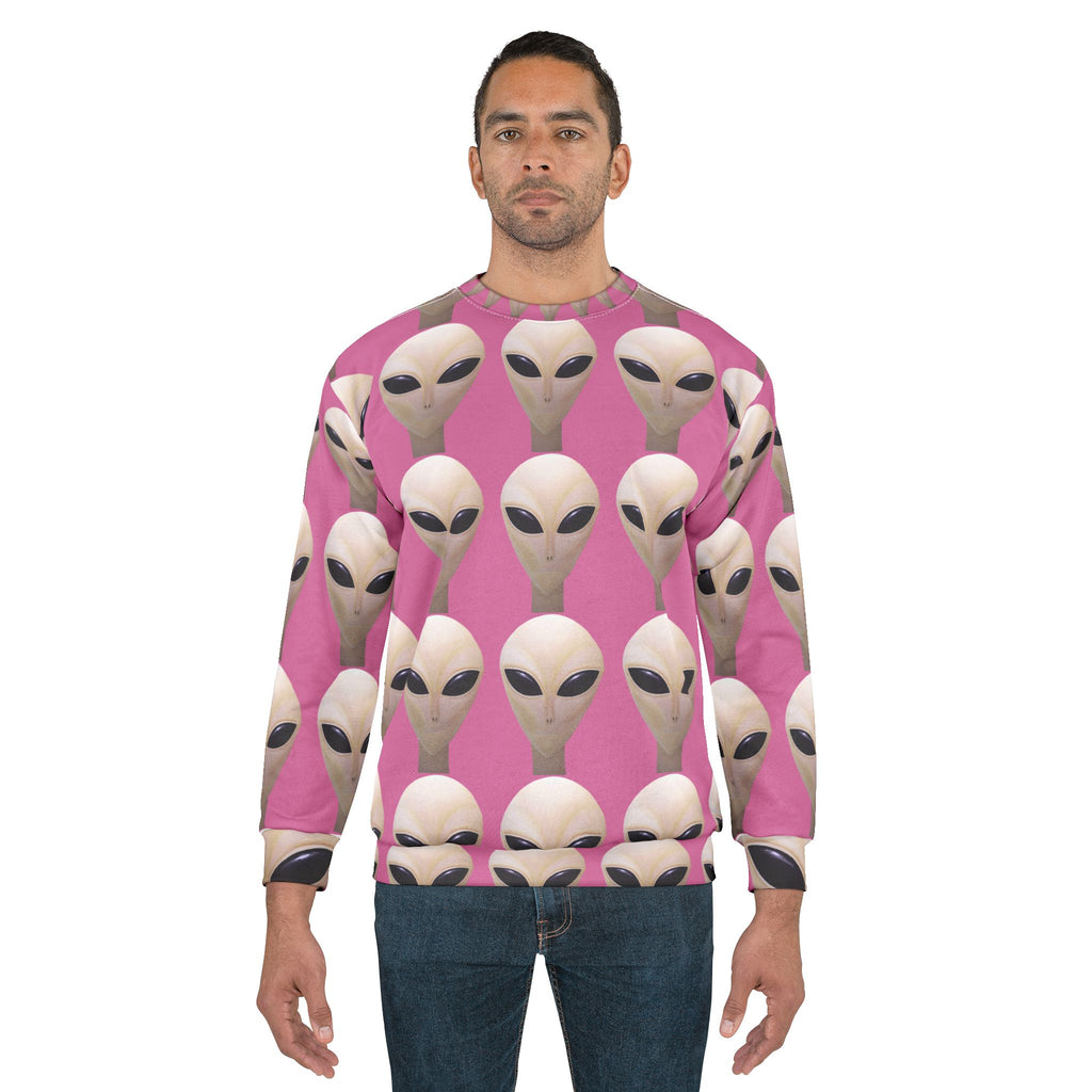 Alien Face Sweatshirt — Retro  Graphic Crewneck