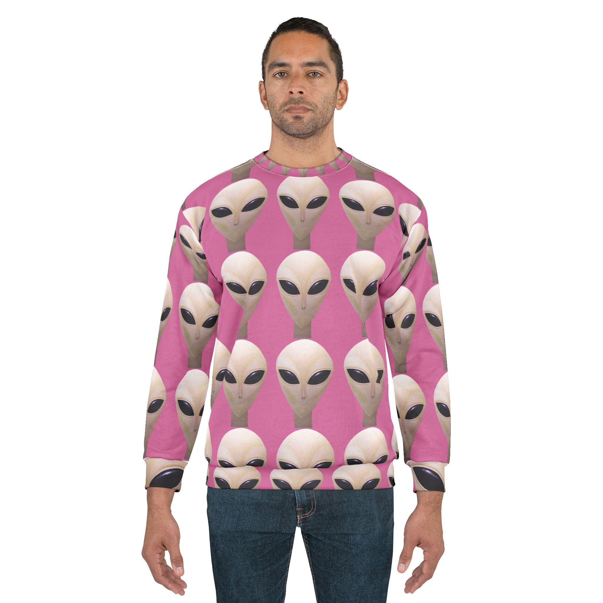 Alien Face Sweatshirt — Retro  Graphic Crewneck