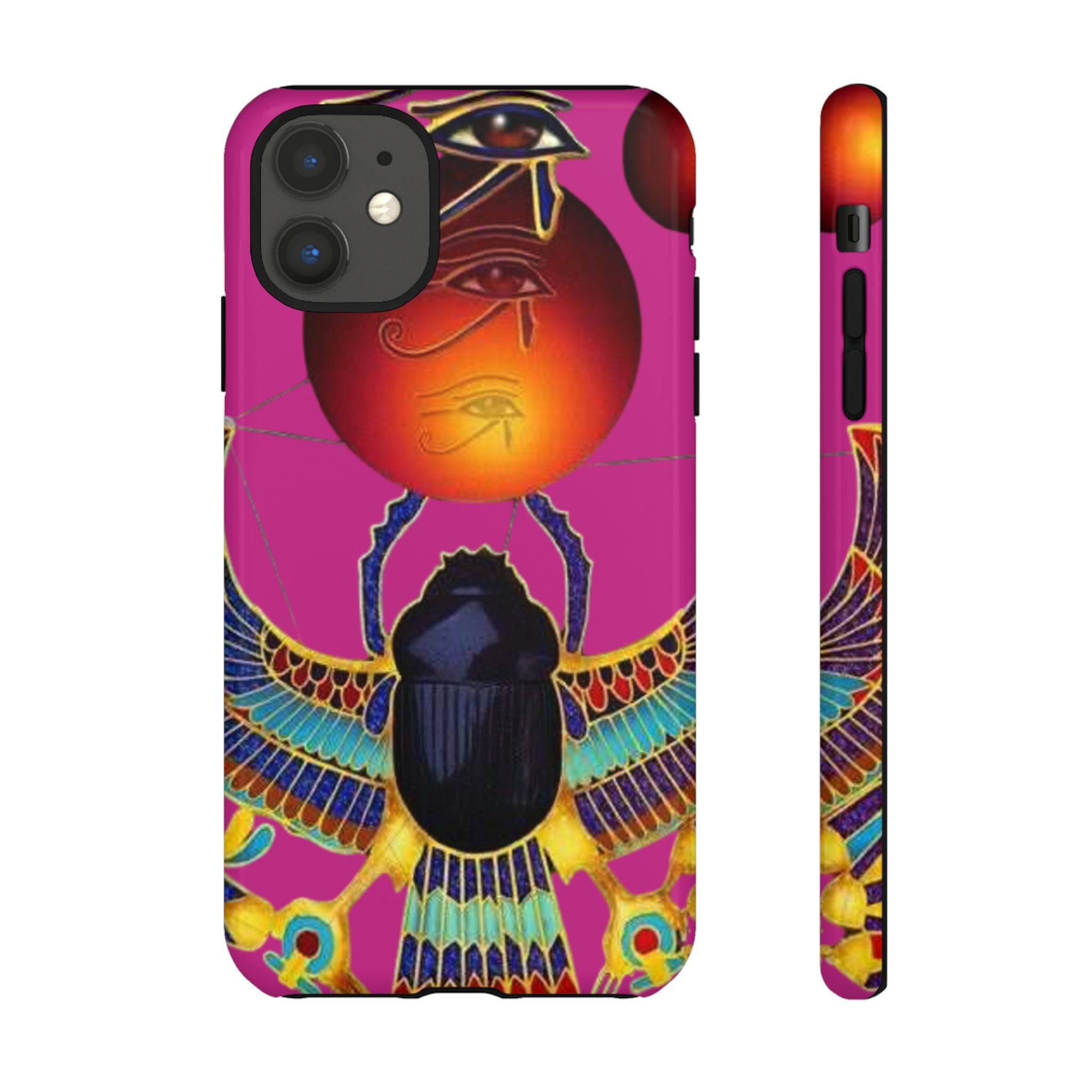 Vibrant Phone Case with Egyptian Inspired Design, Durable Phone Cover, Unique Gift for Her, Artful Accessory for Everyday Use