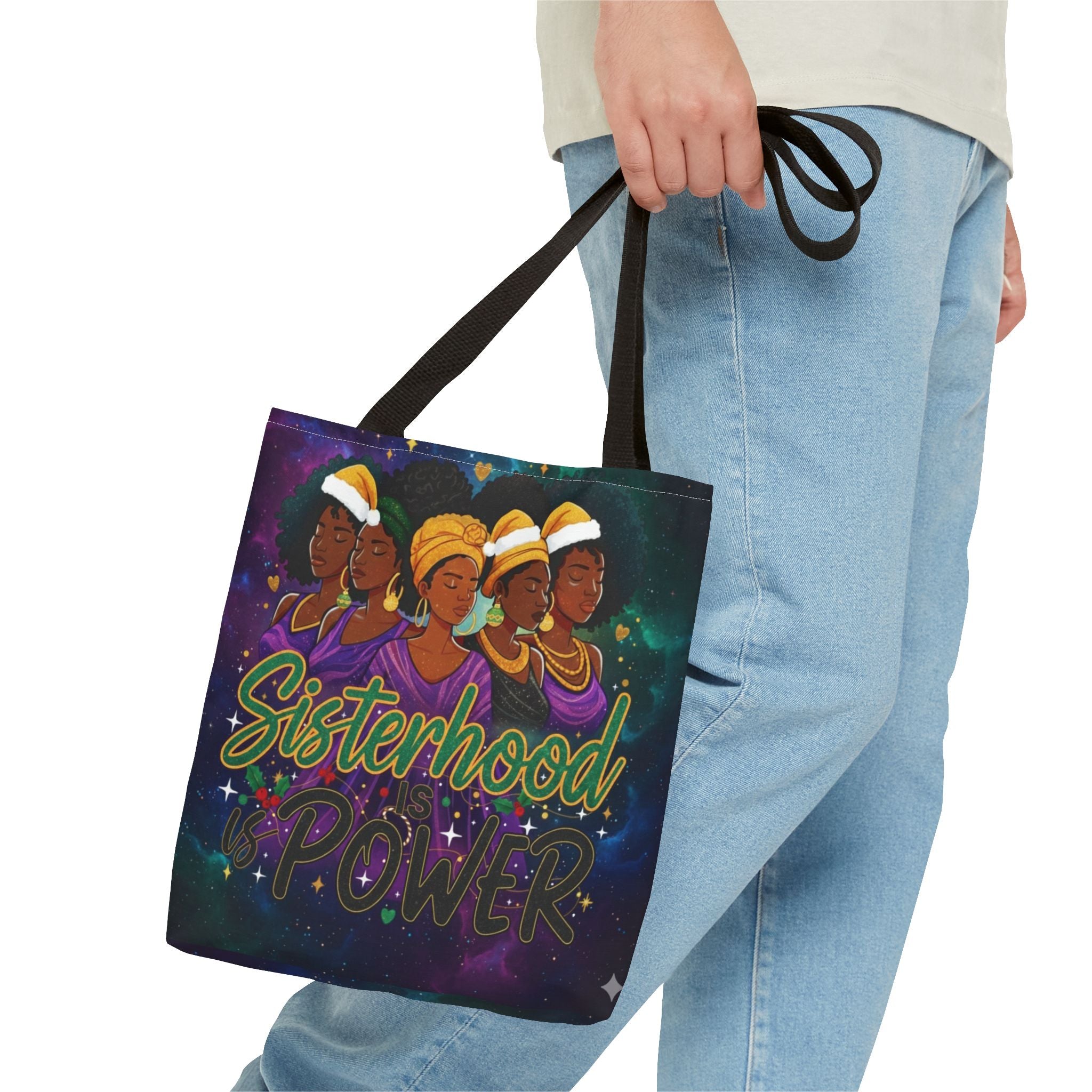Sisterhood Power Tote Bag – Afrocentric Women Unity Canvas Tote