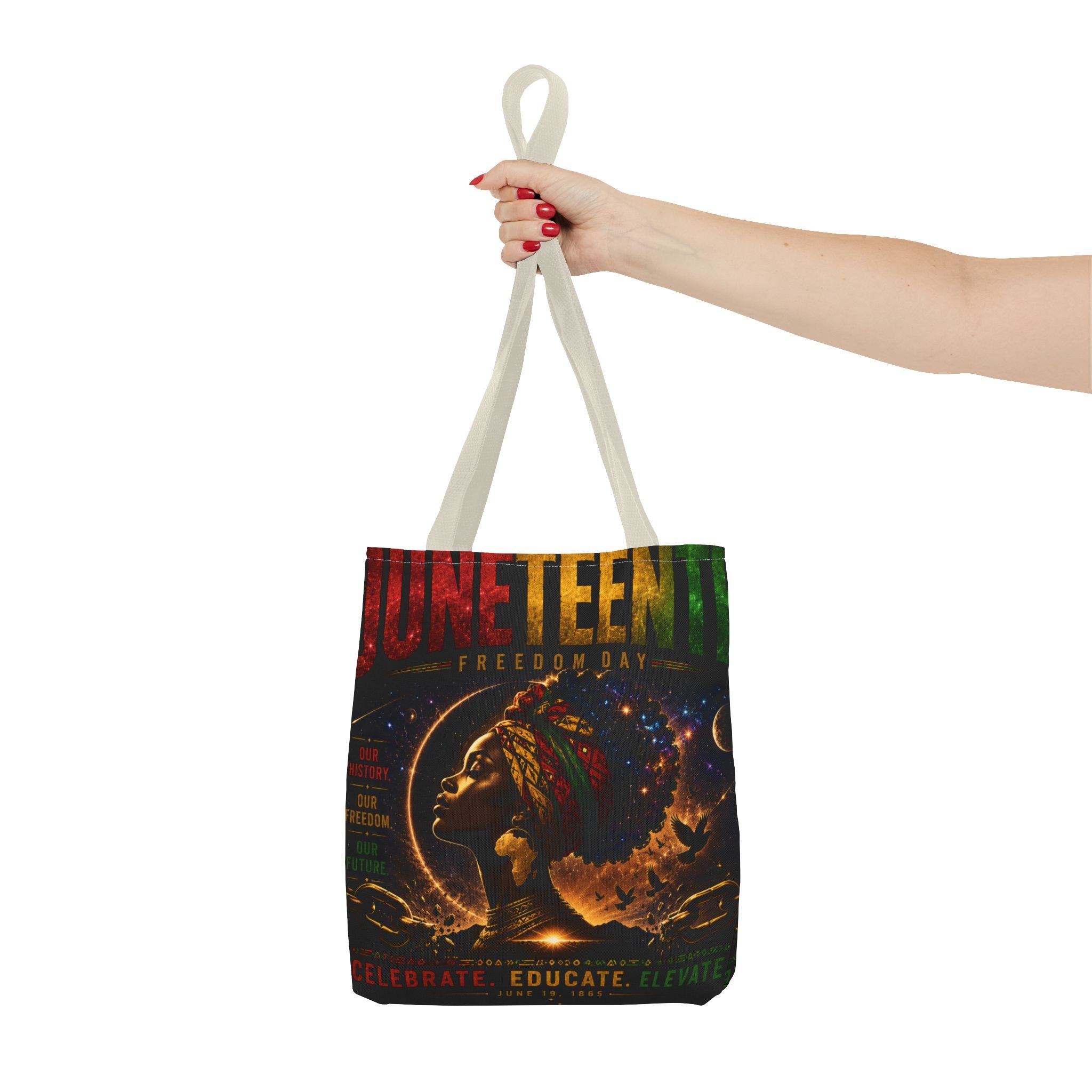 Juneteenth Freedom Day Tote Bag — Afrocentric Celebration Canvas Tote