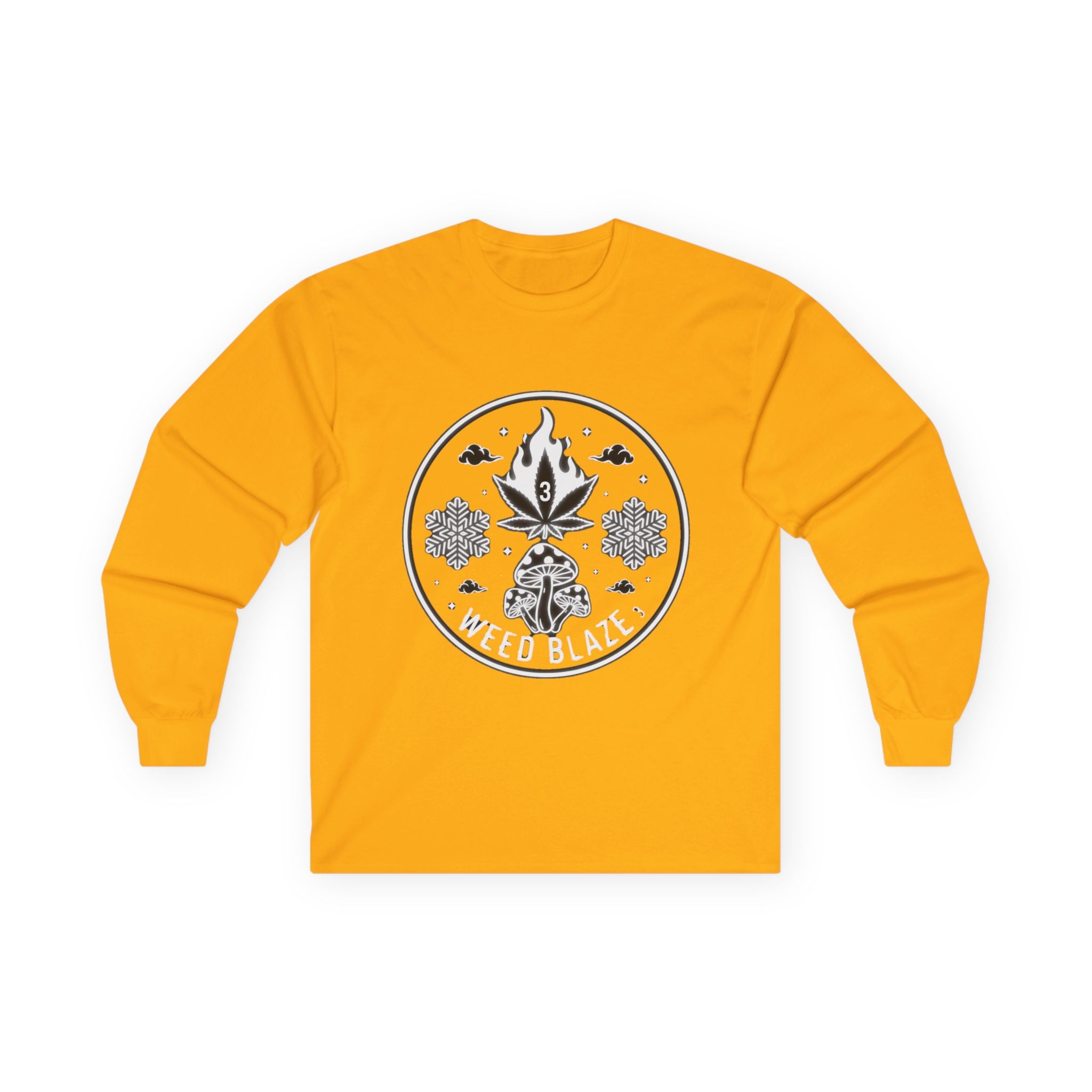 Blaze Long Sleeve Tee — Bold 'Blaze' Graphic Cotton Shirt