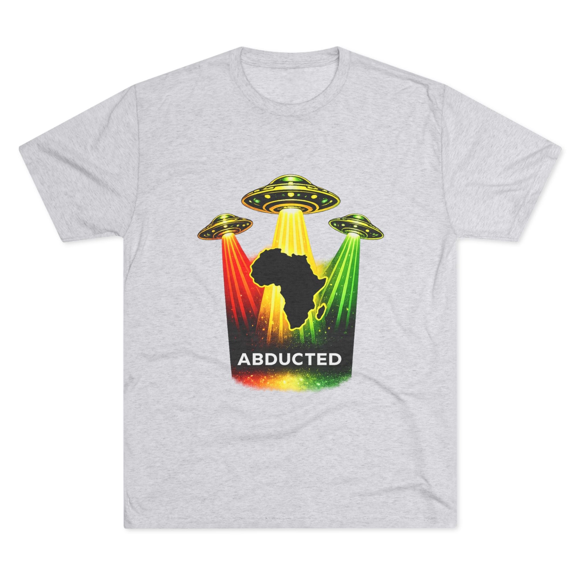 Abducted Africa T-Shirt — Rasta UFO Graphic Tee Printify