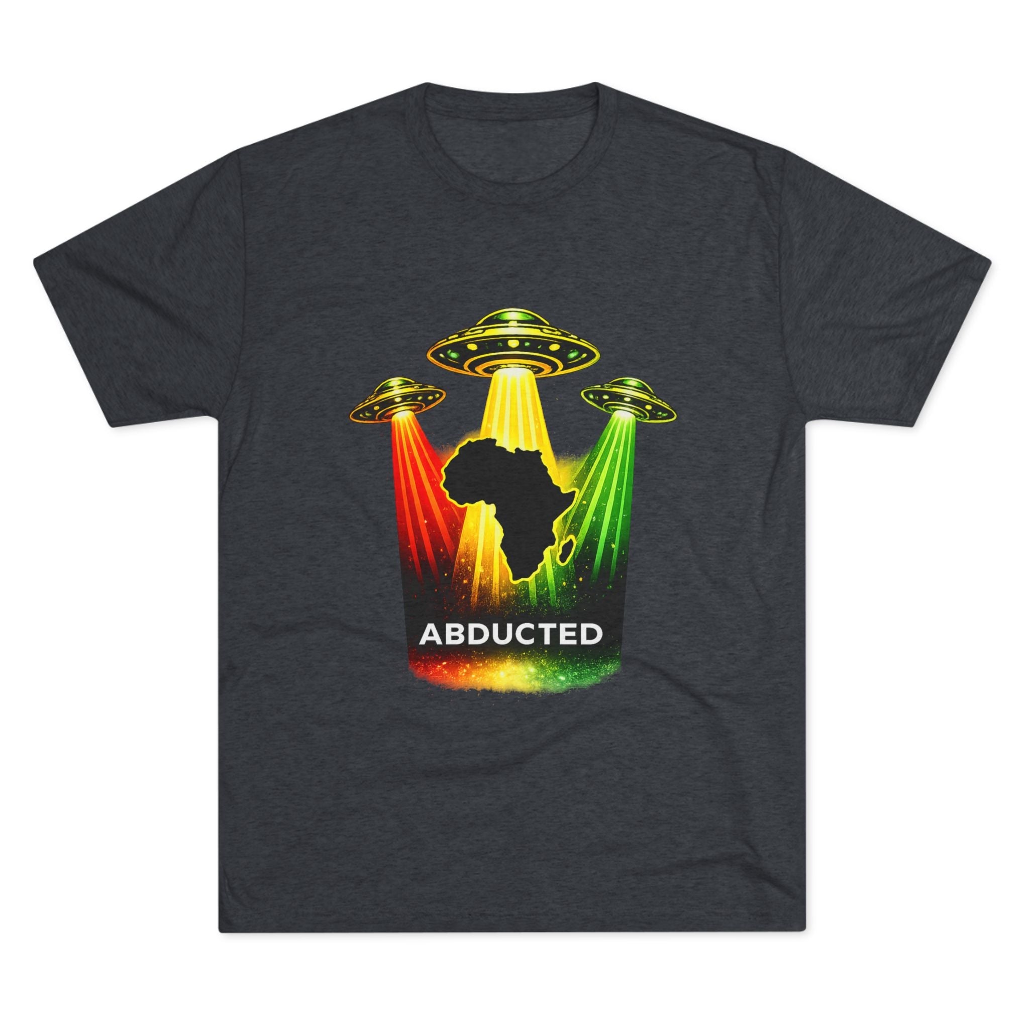 Abducted Africa T-Shirt — Rasta UFO Graphic Tee Printify