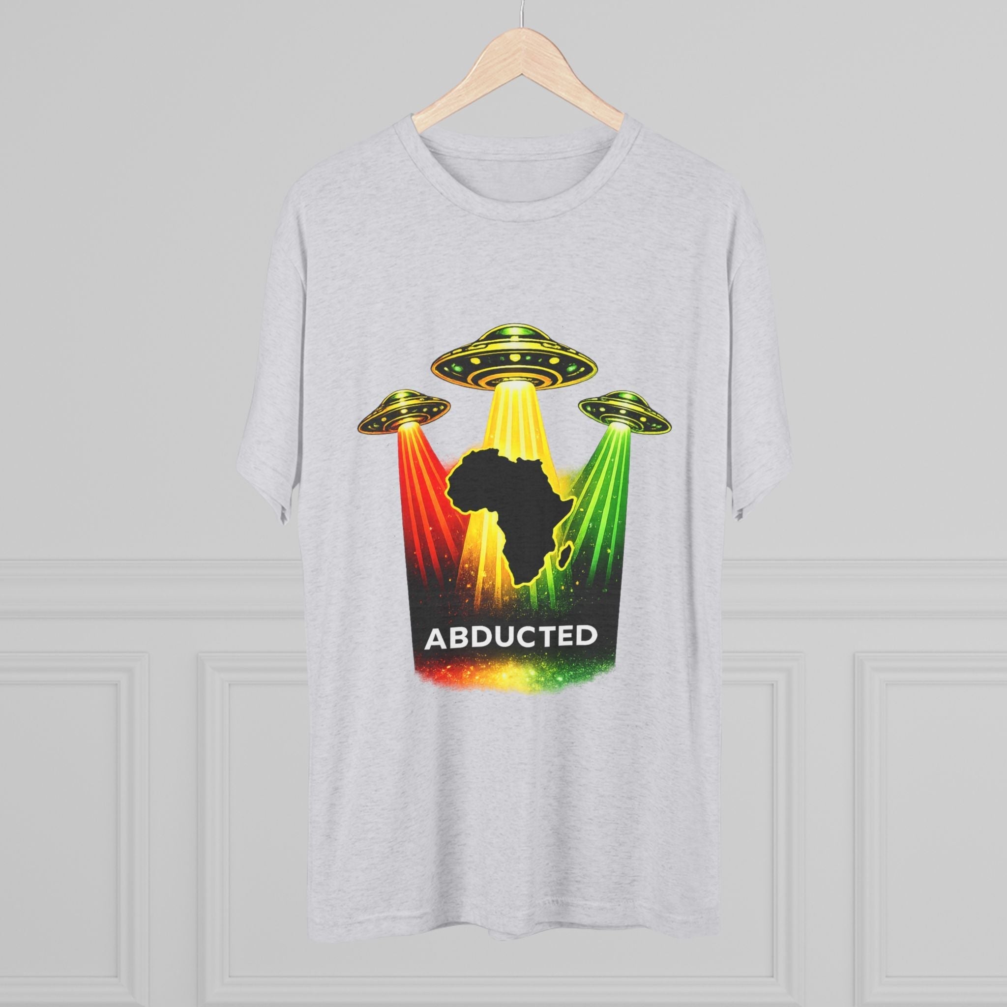 Abducted Africa T-Shirt — Rasta UFO Graphic Tee Printify