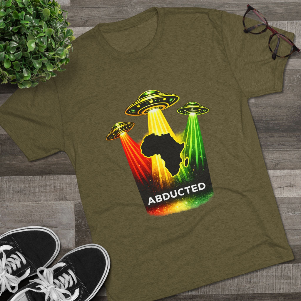 Abducted Africa T-Shirt — Rasta UFO Graphic Tee Printify