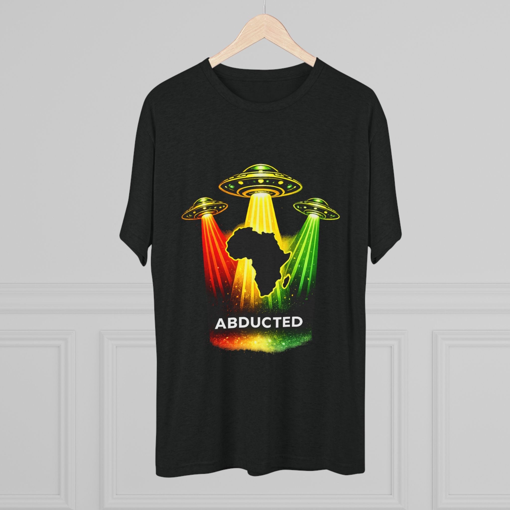 Abducted Africa T-Shirt — Rasta UFO Graphic Tee Printify