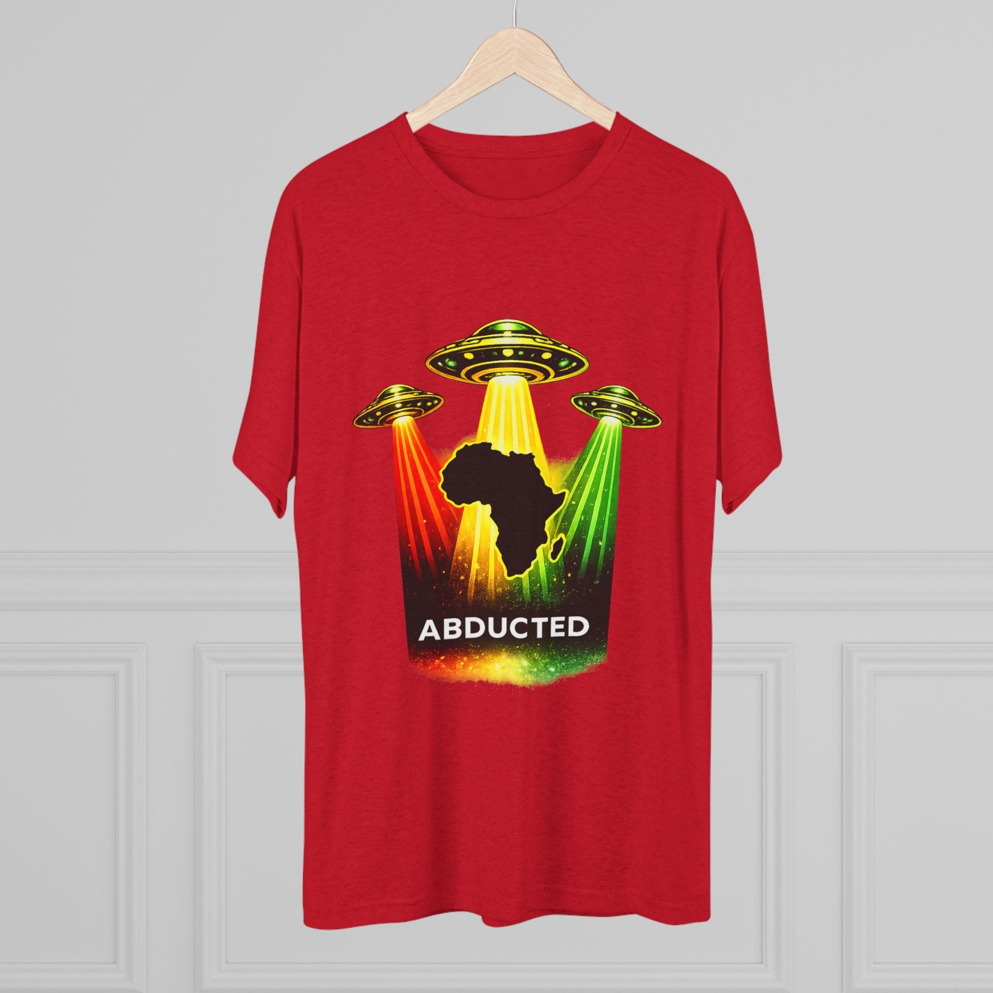 Abducted Africa T-Shirt — Rasta UFO Graphic Tee Printify