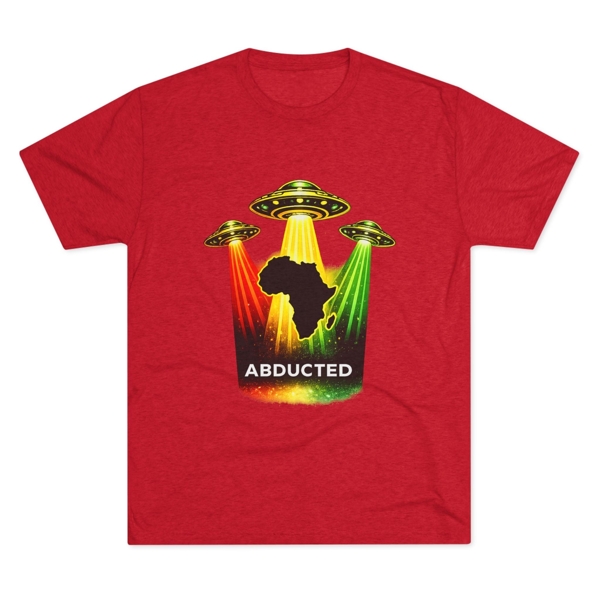 Abducted Africa T-Shirt — Rasta UFO Graphic Tee Printify