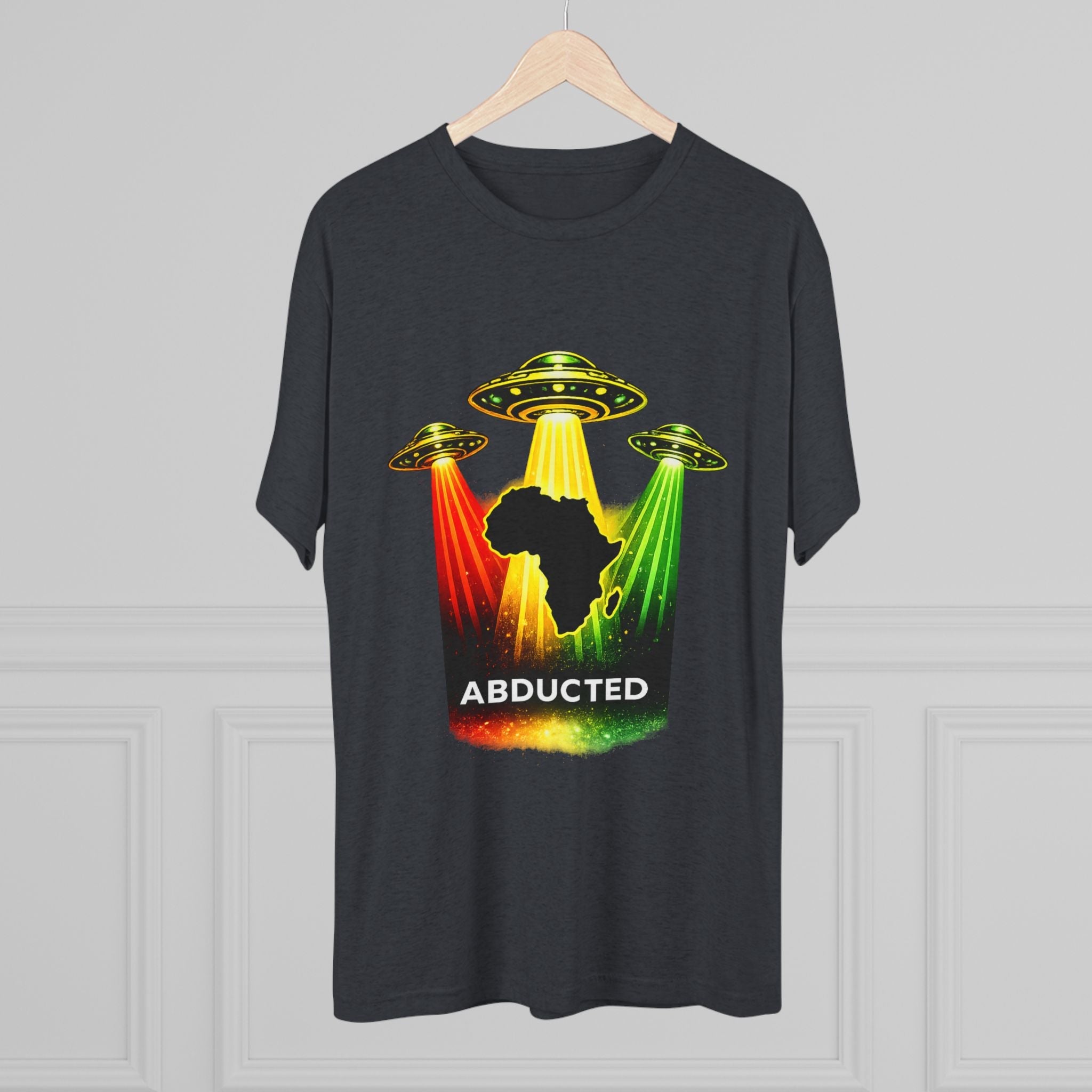 Abducted Africa T-Shirt — Rasta UFO Graphic Tee Printify
