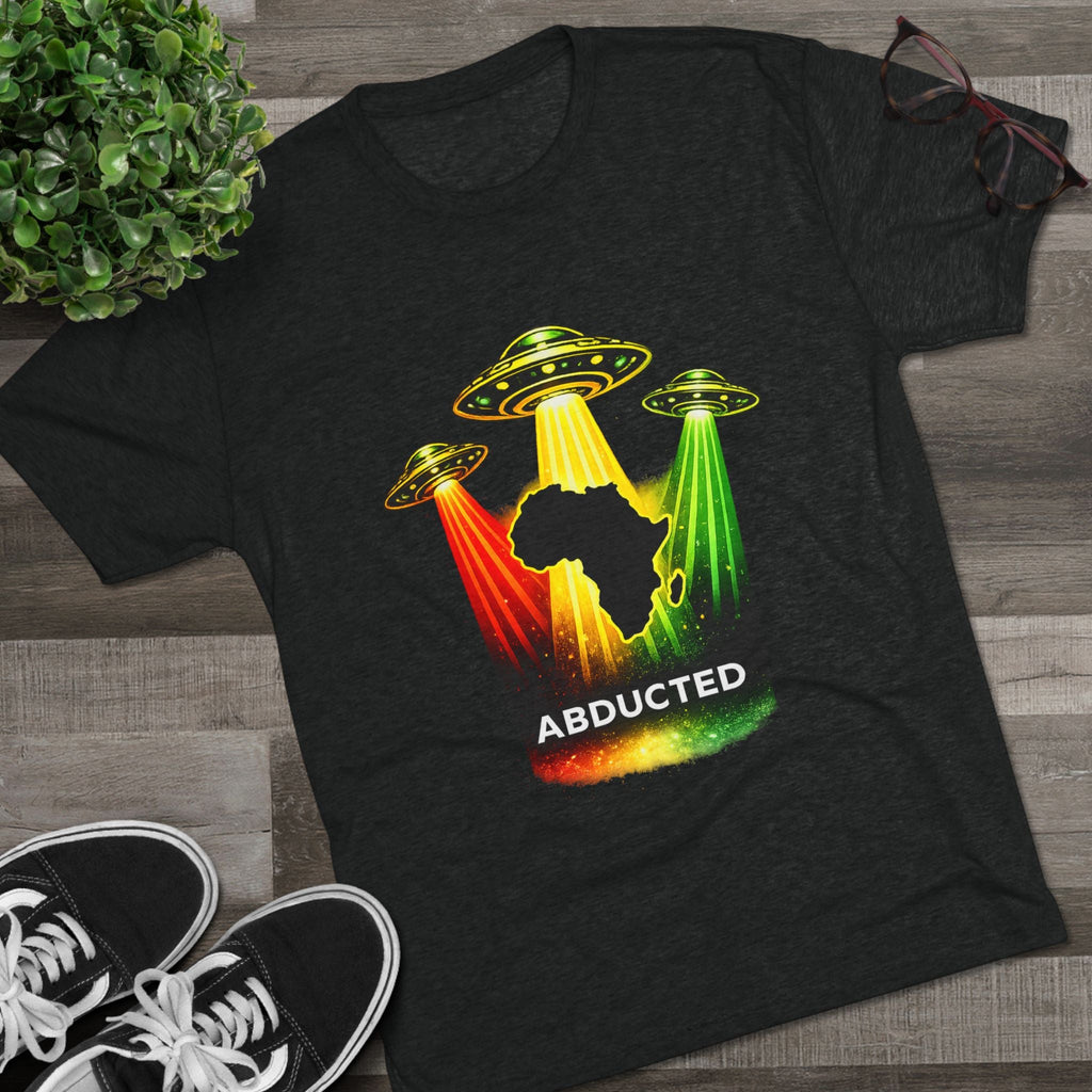 Abducted Africa T-Shirt — Rasta UFO Graphic Tee Printify