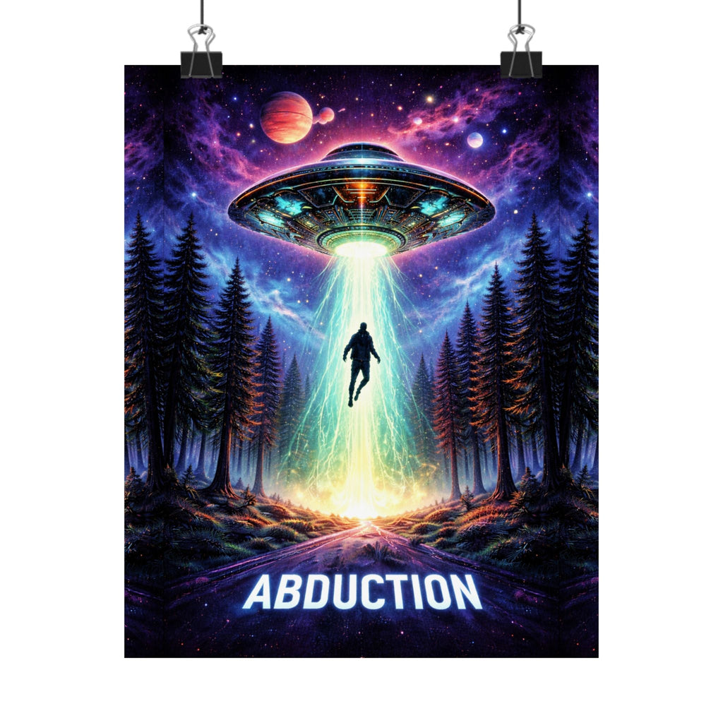 ABDUCTION — Cinematic UFO Art Print Printify