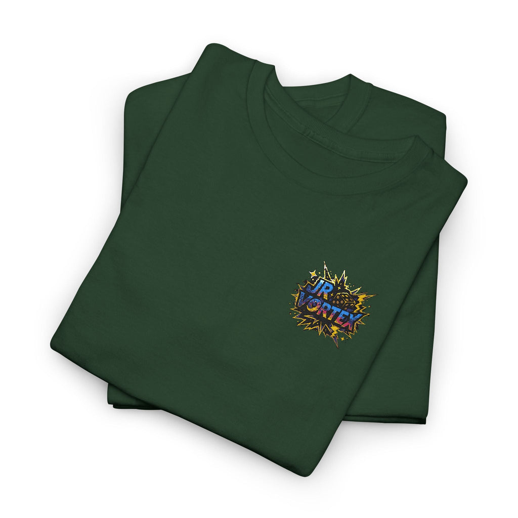 Abstract Galaxy Chest Tee — Small Colorful Nebula Graphic T-Shirt Printify