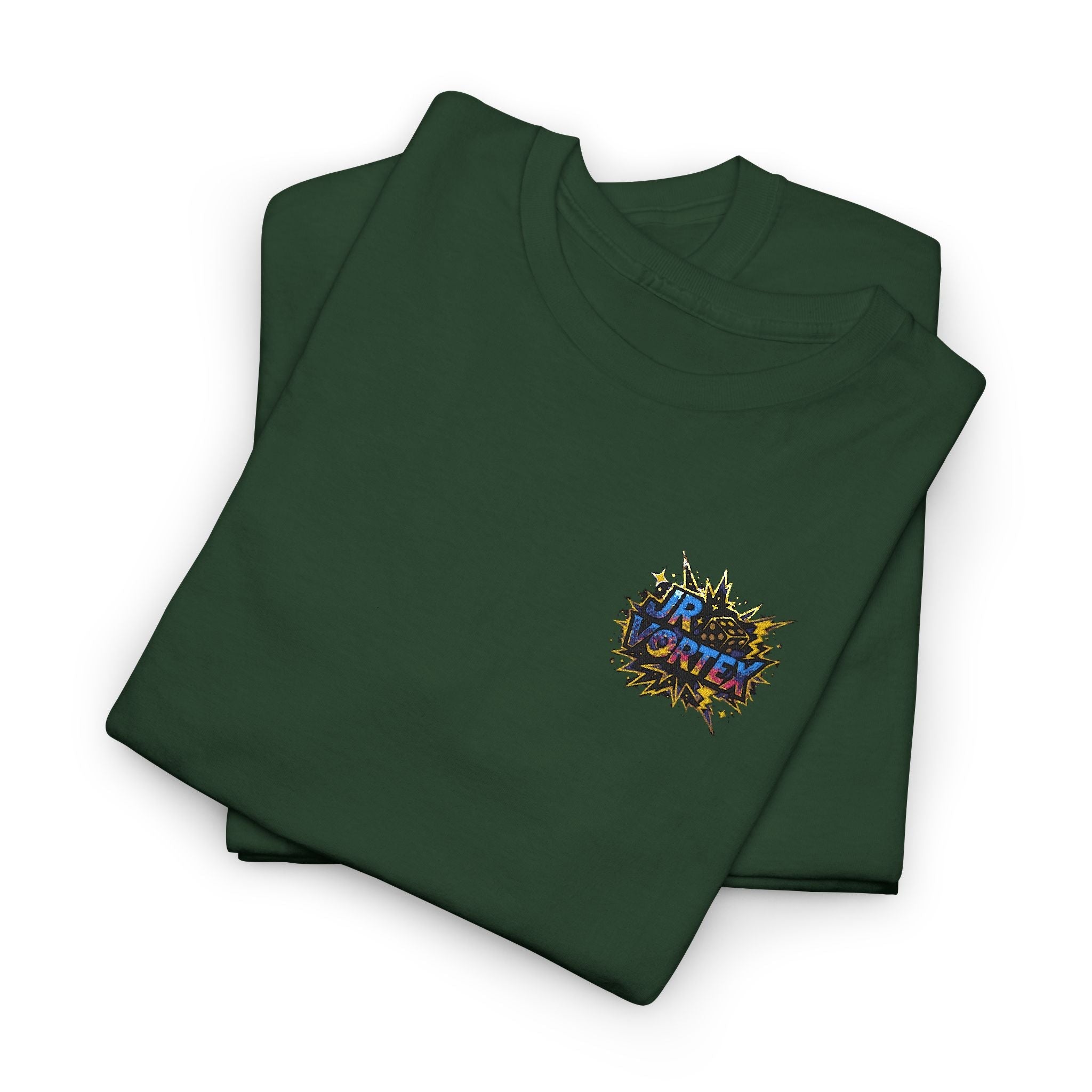 Abstract Galaxy Chest Tee — Small Colorful Nebula Graphic T-Shirt Printify