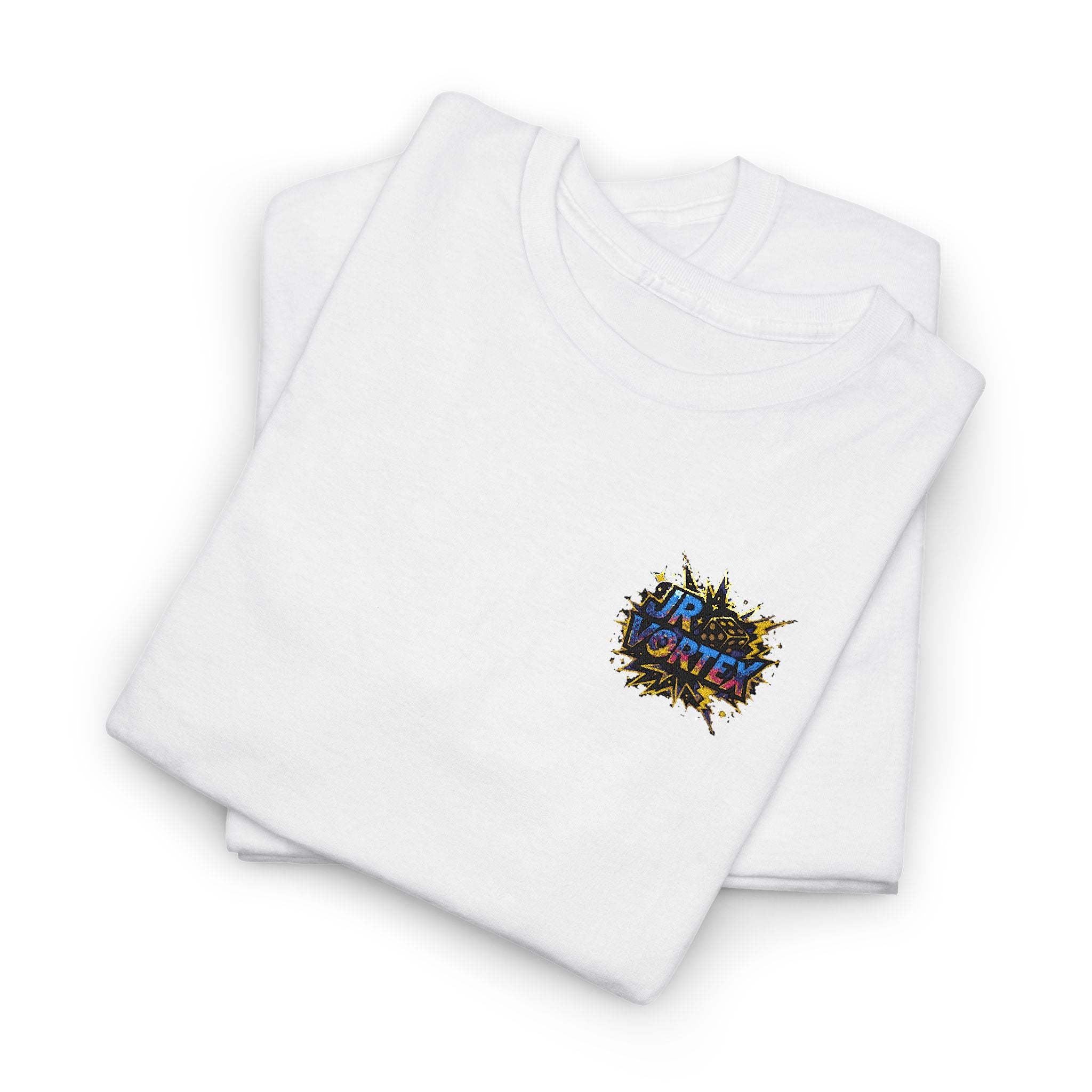 Abstract Galaxy Chest Tee — Small Colorful Nebula Graphic T-Shirt Printify