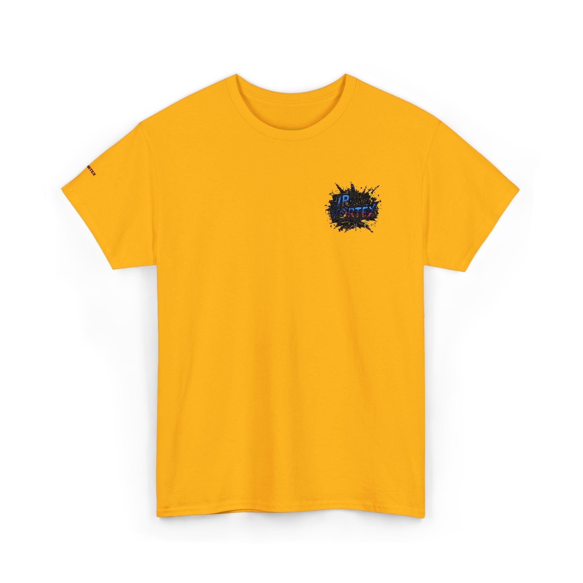Abstract Galaxy Chest Tee — Small Colorful Nebula Graphic T-Shirt Printify
