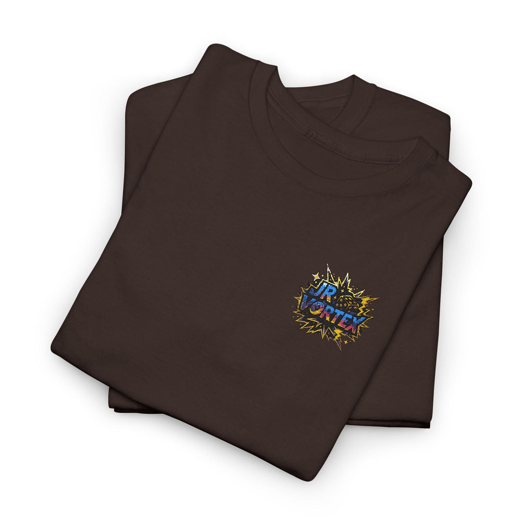 Abstract Galaxy Chest Tee — Small Colorful Nebula Graphic T-Shirt Printify