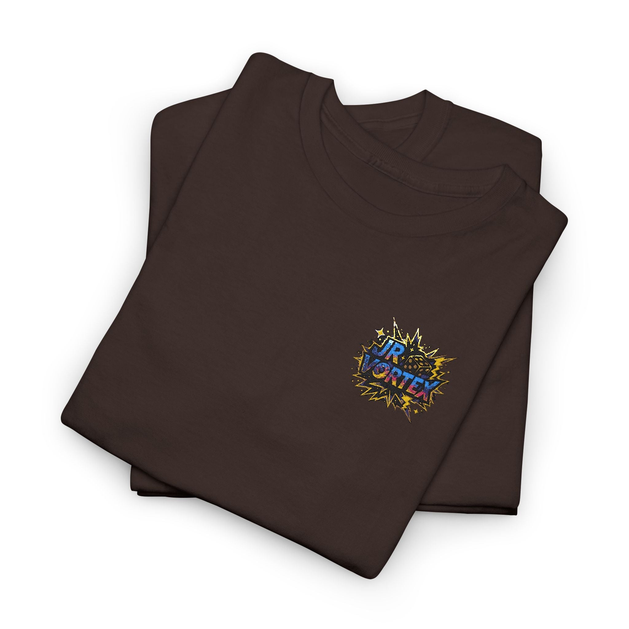 Abstract Galaxy Chest Tee — Small Colorful Nebula Graphic T-Shirt Printify