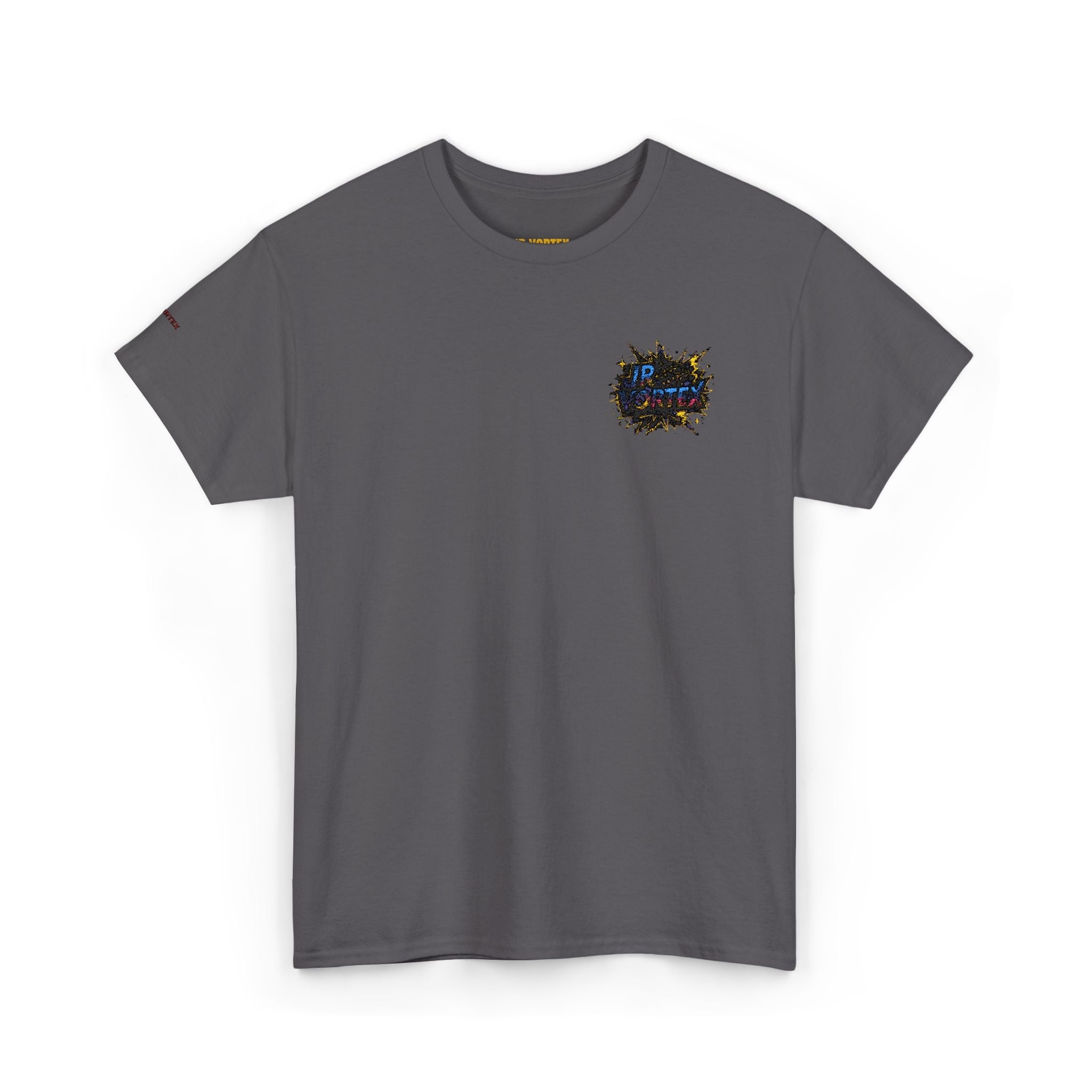Abstract Galaxy Chest Tee — Small Colorful Nebula Graphic T-Shirt Printify