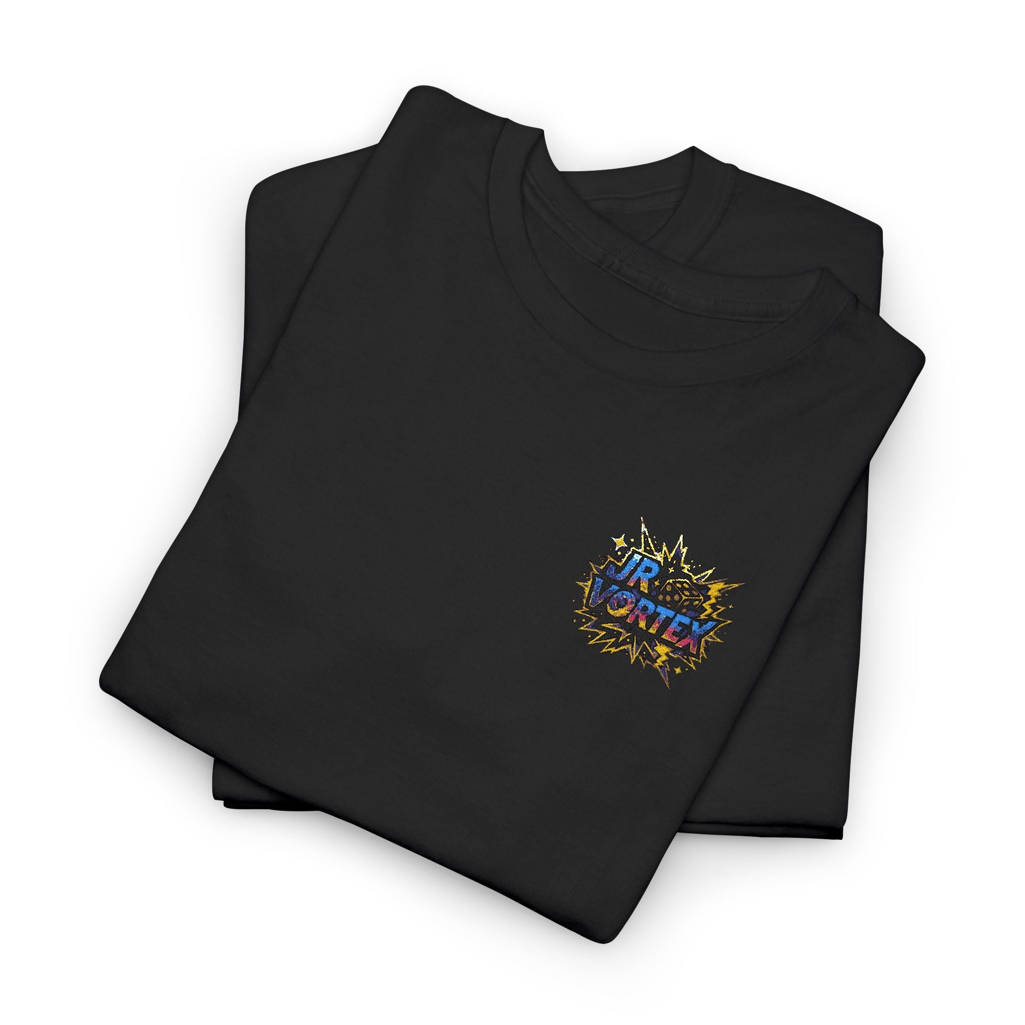 Abstract Galaxy Chest Tee — Small Colorful Nebula Graphic T-Shirt Printify