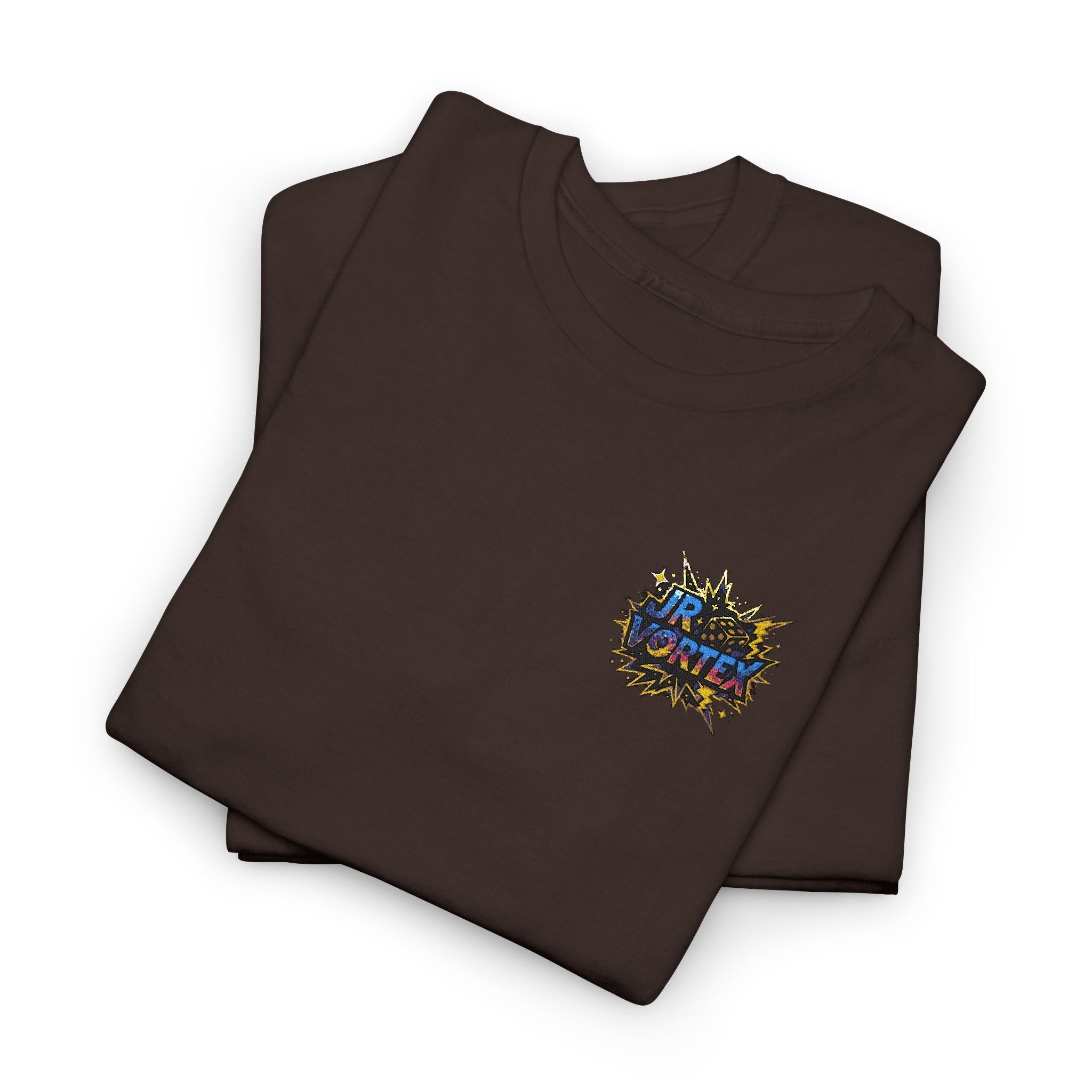 Abstract Galaxy Chest Tee — Small Colorful Nebula Graphic T-Shirt Printify