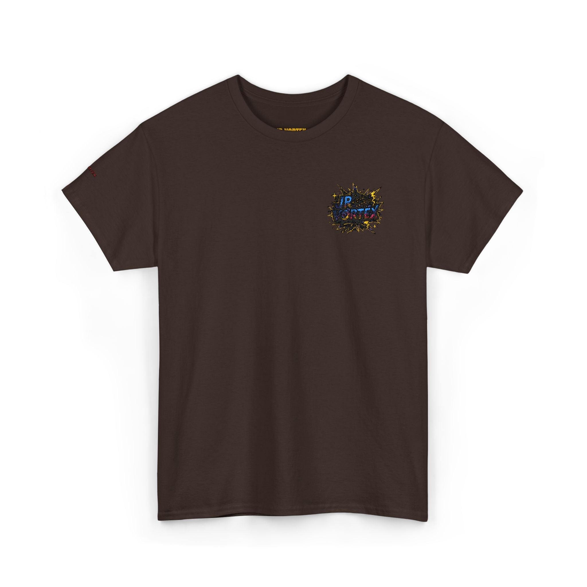Abstract Galaxy Chest Tee — Small Colorful Nebula Graphic T-Shirt Printify