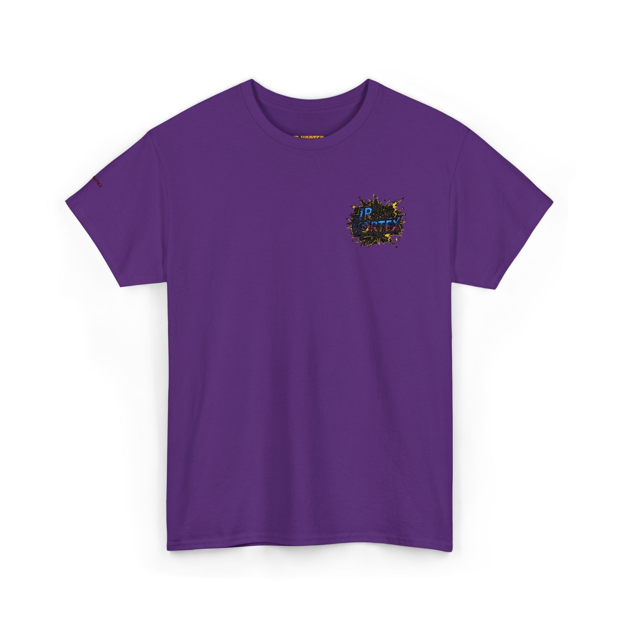 Abstract Galaxy Chest Tee — Small Colorful Nebula Graphic T-Shirt Printify