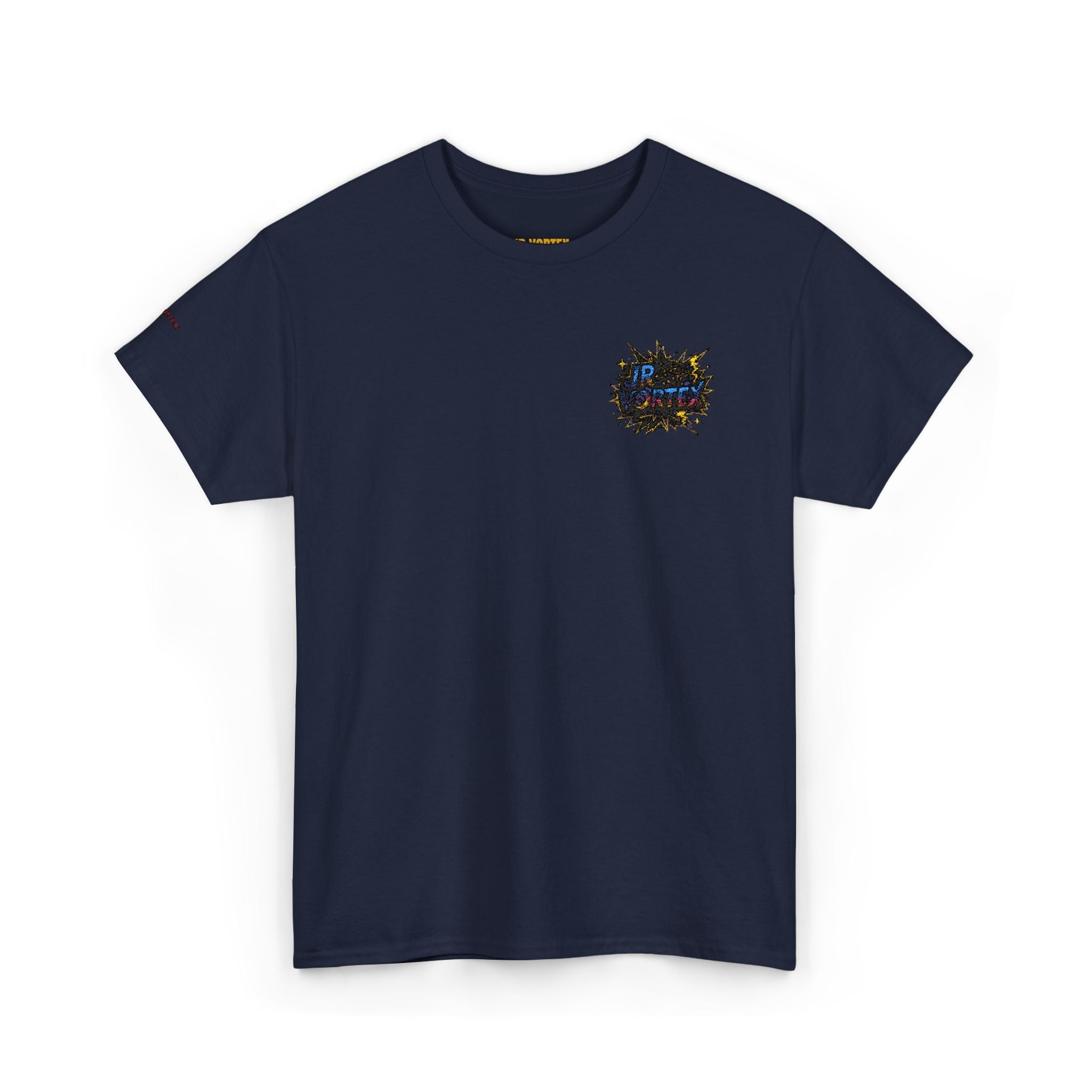Abstract Galaxy Chest Tee — Small Colorful Nebula Graphic T-Shirt Printify