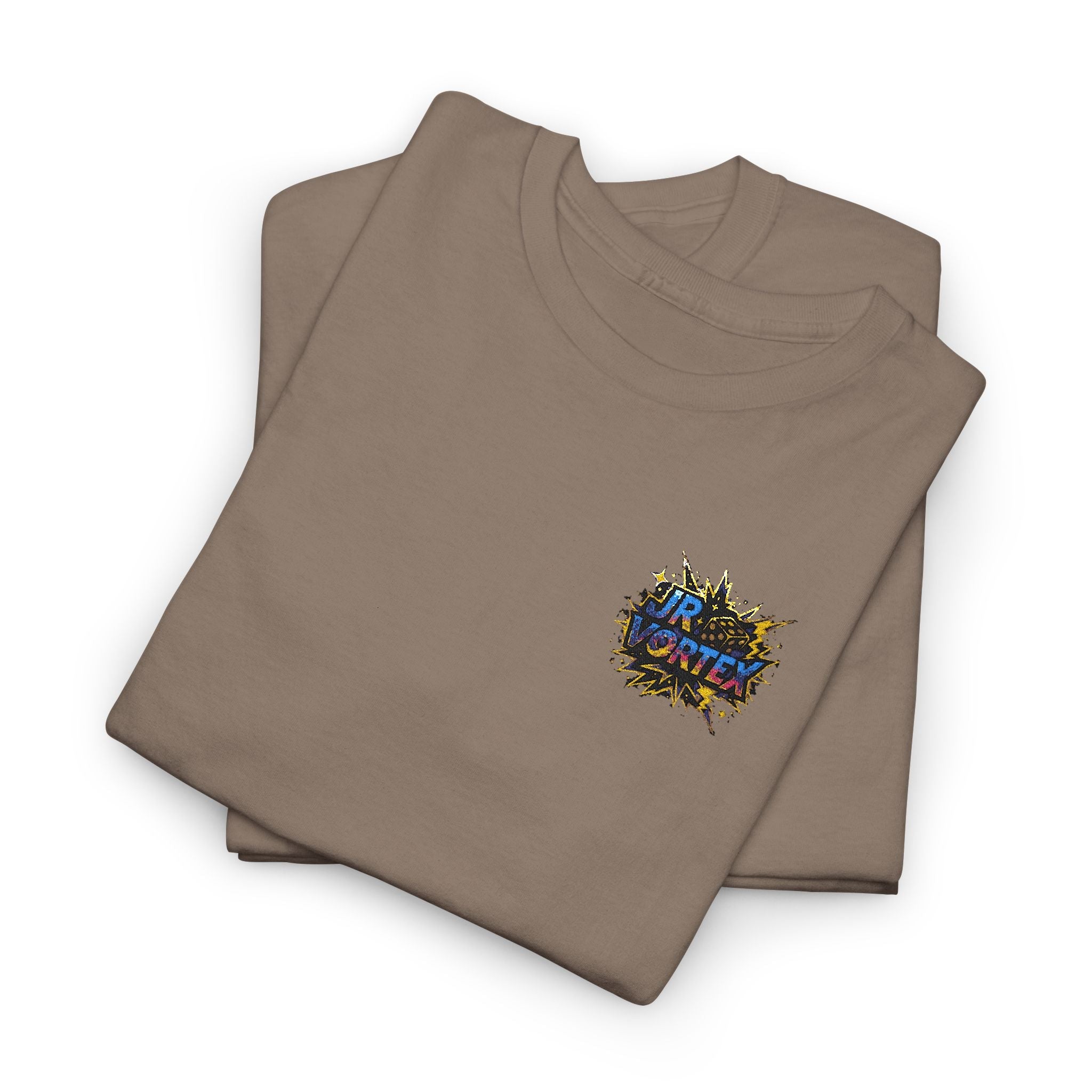 Abstract Galaxy Chest Tee — Small Colorful Nebula Graphic T-Shirt Printify