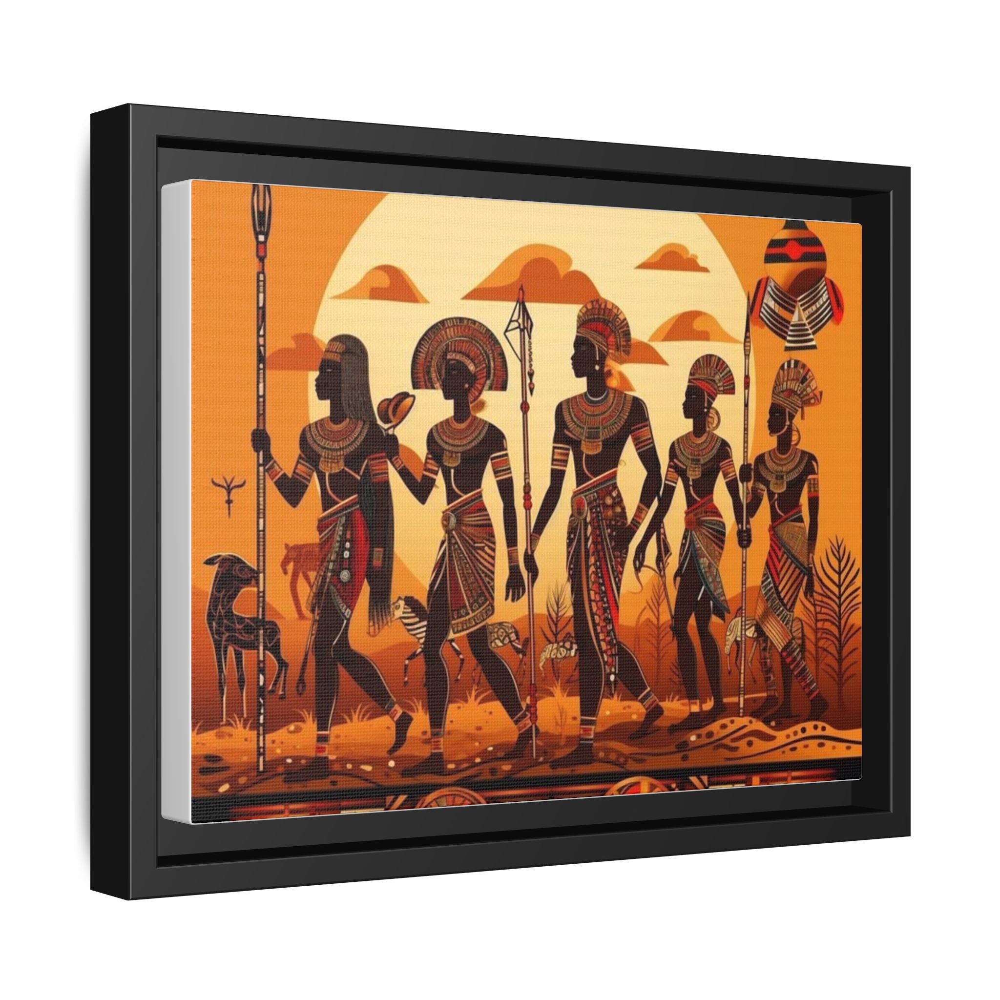 African Heritage Framed Art Print, Vibrant Wall Decor,🔖 Cultural Home Decoration, Ethnic Art for Living Room, Gift for Art Lovers