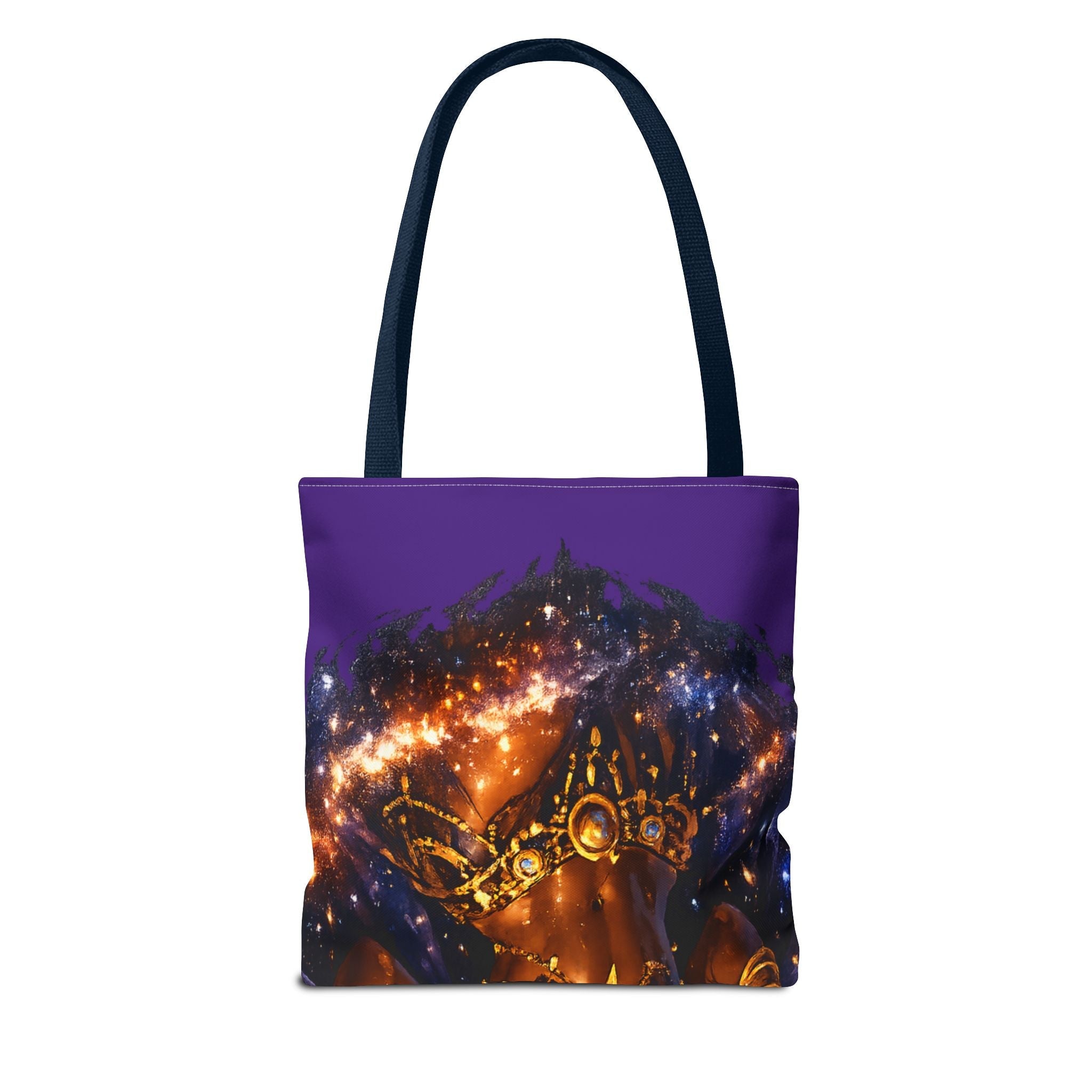 Celestial Queen Tote Bag — Afrocentric Moon Goddess Cosmic Art Tote Printify