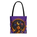 Celestial Queen Tote Bag — Afrocentric Moon Goddess Cosmic Art Tote Printify