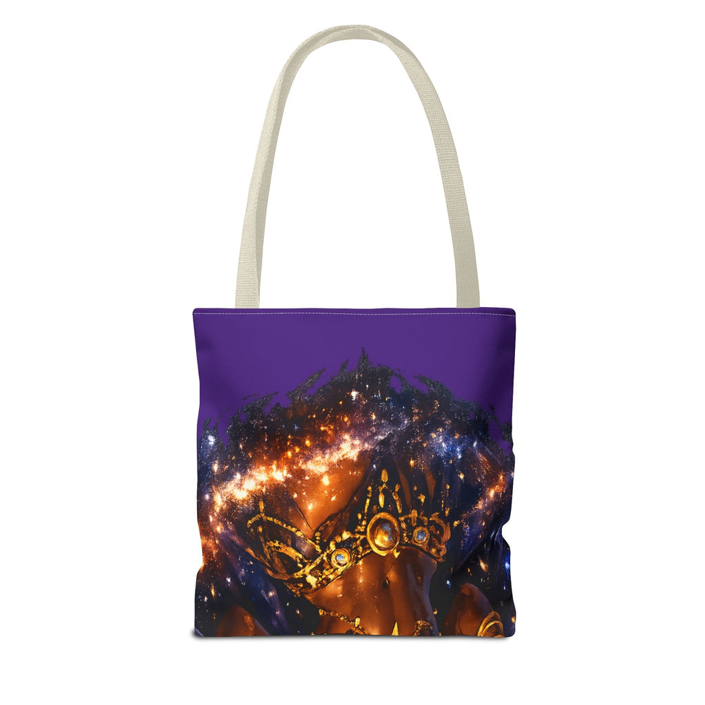 Celestial Queen Tote Bag — Afrocentric Moon Goddess Cosmic Art Tote Printify