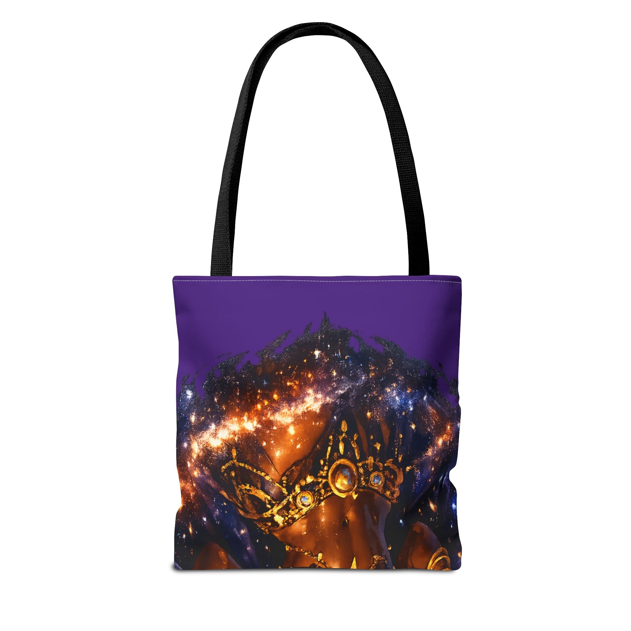 Celestial Queen Tote Bag — Afrocentric Moon Goddess Cosmic Art Tote Printify