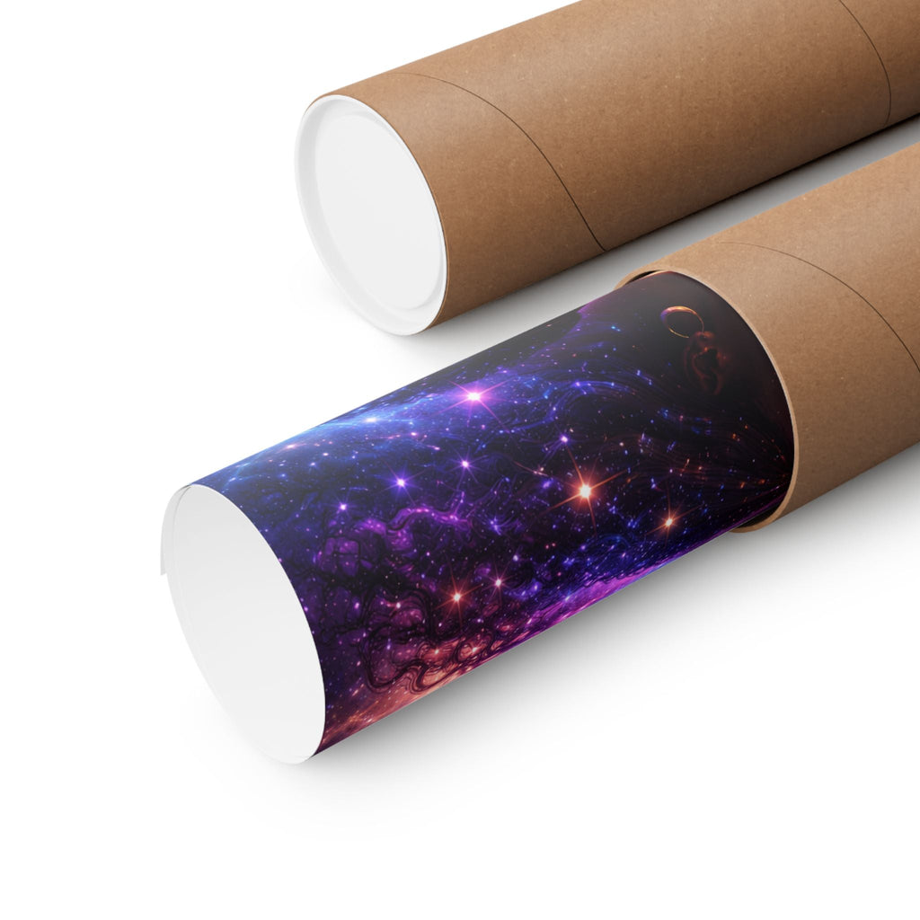 Afrocentric Cosmic Sisters Poster — Black Woman Space Art Print Printify