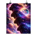Afrocentric Cosmic Sisters Poster — Black Woman Space Art Print Printify