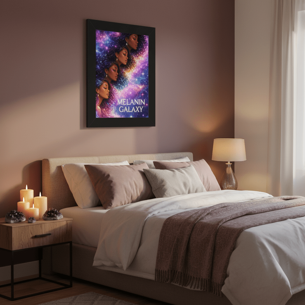 Melanin Galaxy Poster Bedroom Self-Care Lifestyle