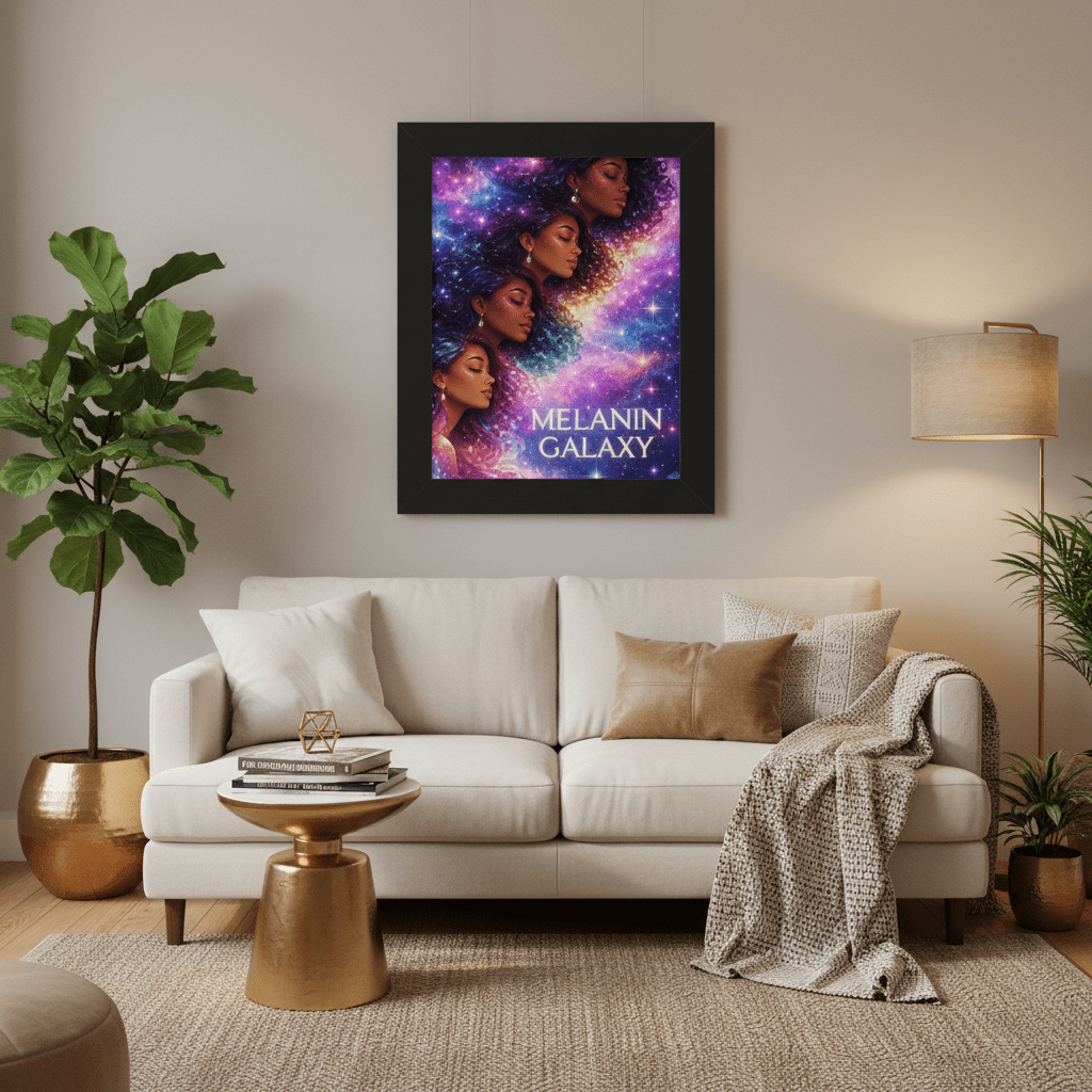 Melanin Galaxy Poster Living Room Wall Lifestyle - New