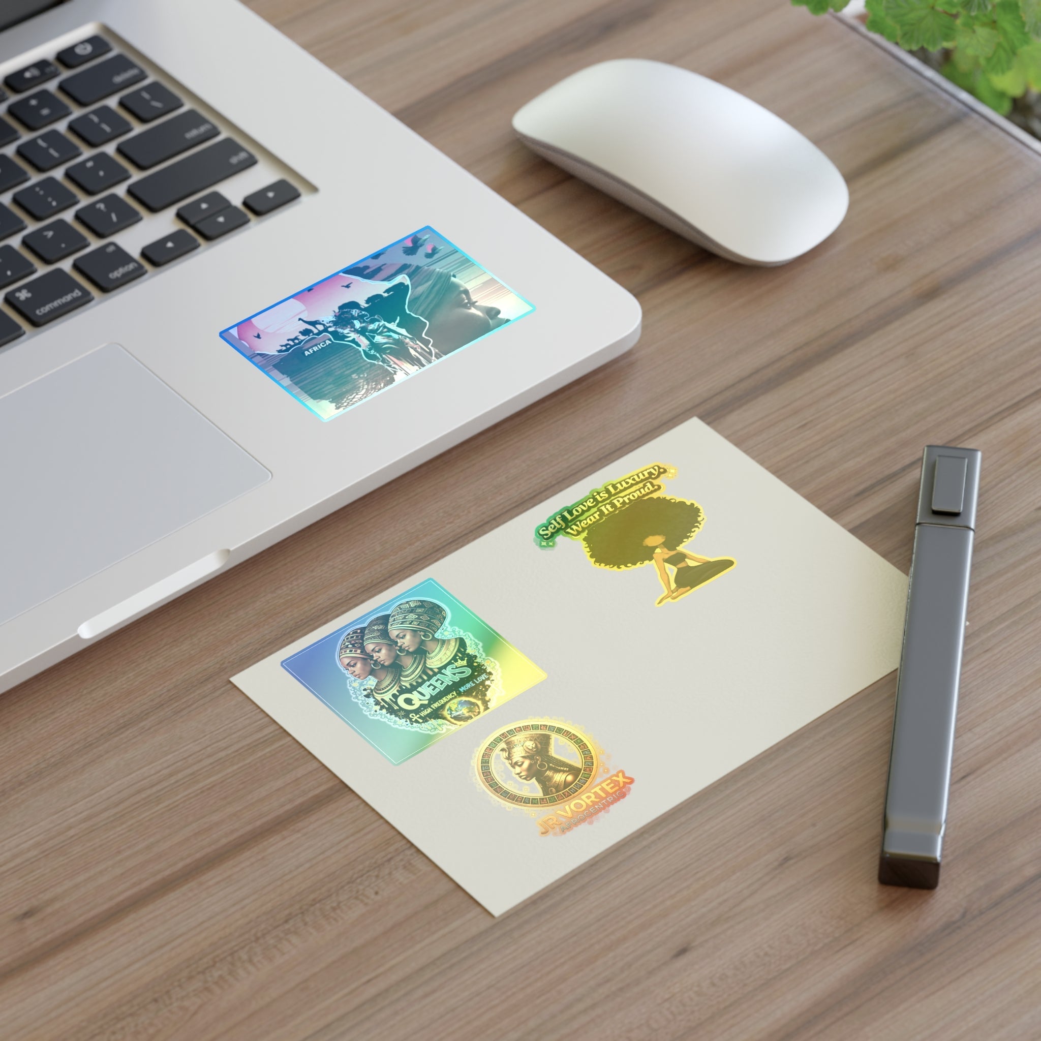 Afrocentric Queens Sticker Sheet — Black Girl Magic, Self-Love & Africa Pride Decals Printify