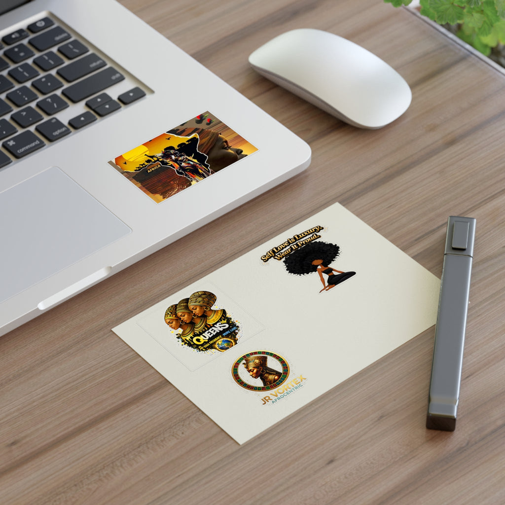 Afrocentric Queens Sticker Sheet — Black Girl Magic, Self-Love & Africa Pride Decals Printify